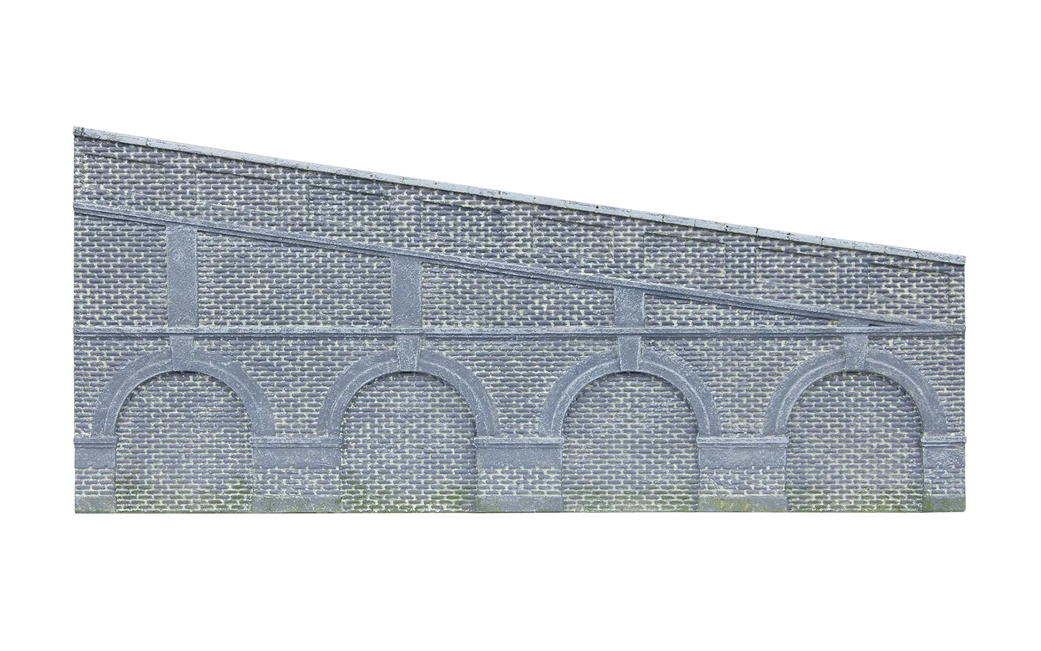 Mid Stepped Arched Retaining Walls x2 (Engineers Blue Brick)