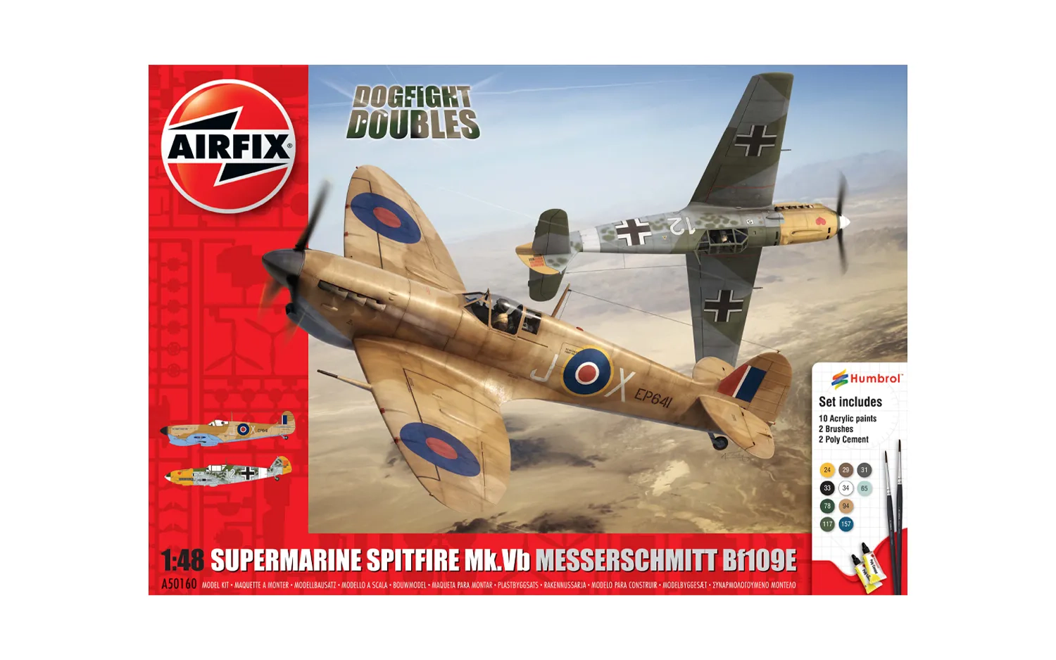Supermarine Spitfire Mk.Vb Messerschmitt Bf109E Dogfight Double Gift Set
