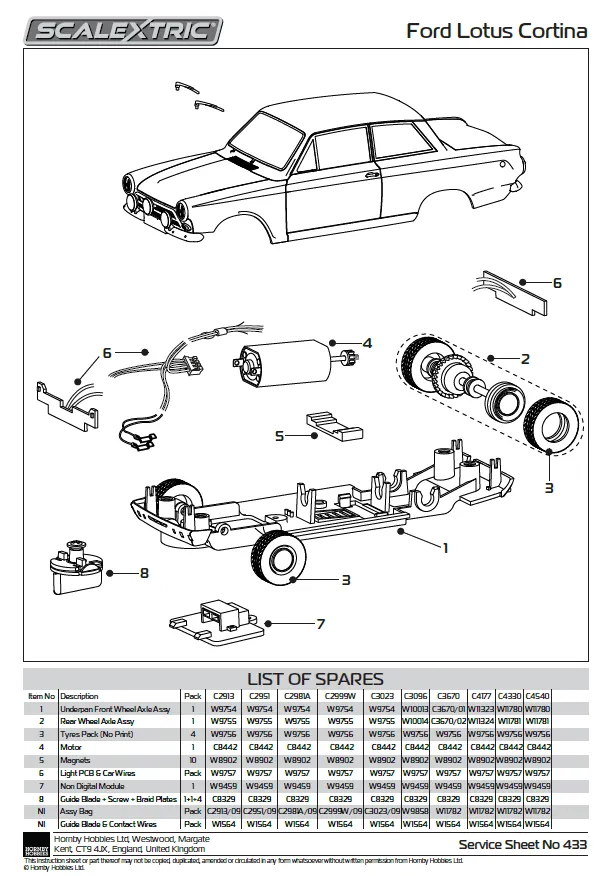 Tyre pack, Ford Lotus Cortina Mk1 Tyre Pack (C2913)