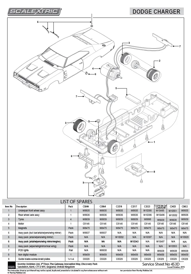 Underpan/ Front axle assembly, Dodge Charger Underpan (C3044)