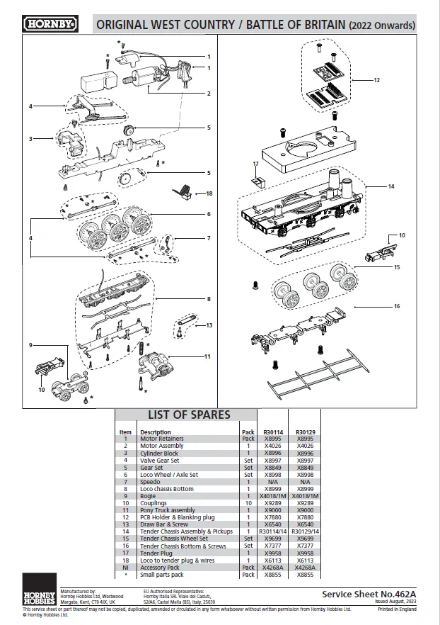 BR, West Country Class, 4-6-2, 34046 'Braunton' - Era 4