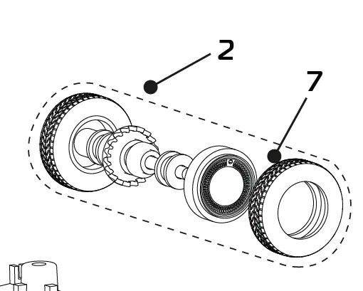 rear axle assy, RR WHL AXLE ASSY