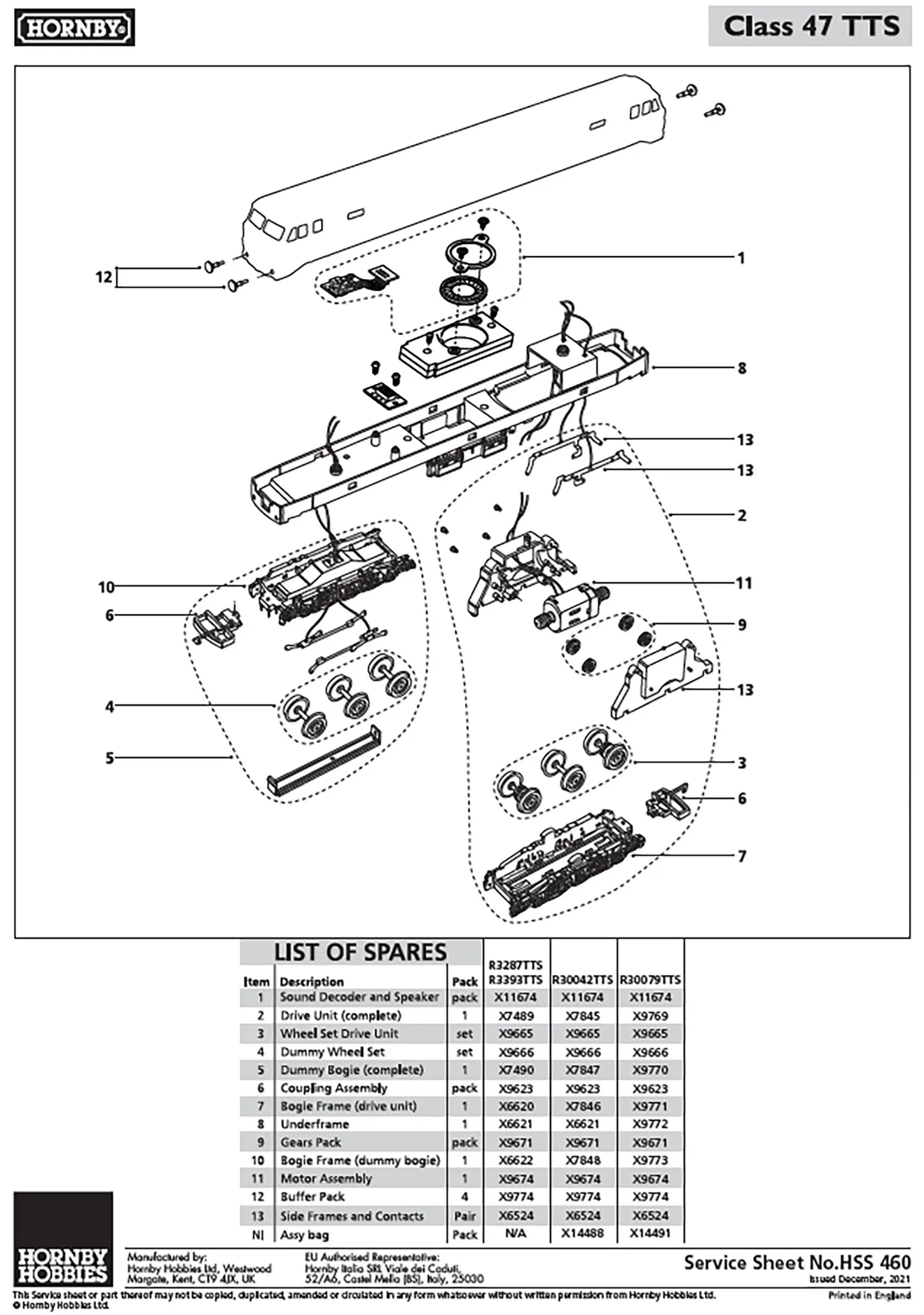 Class 47 TTS Sound decoder and speaker