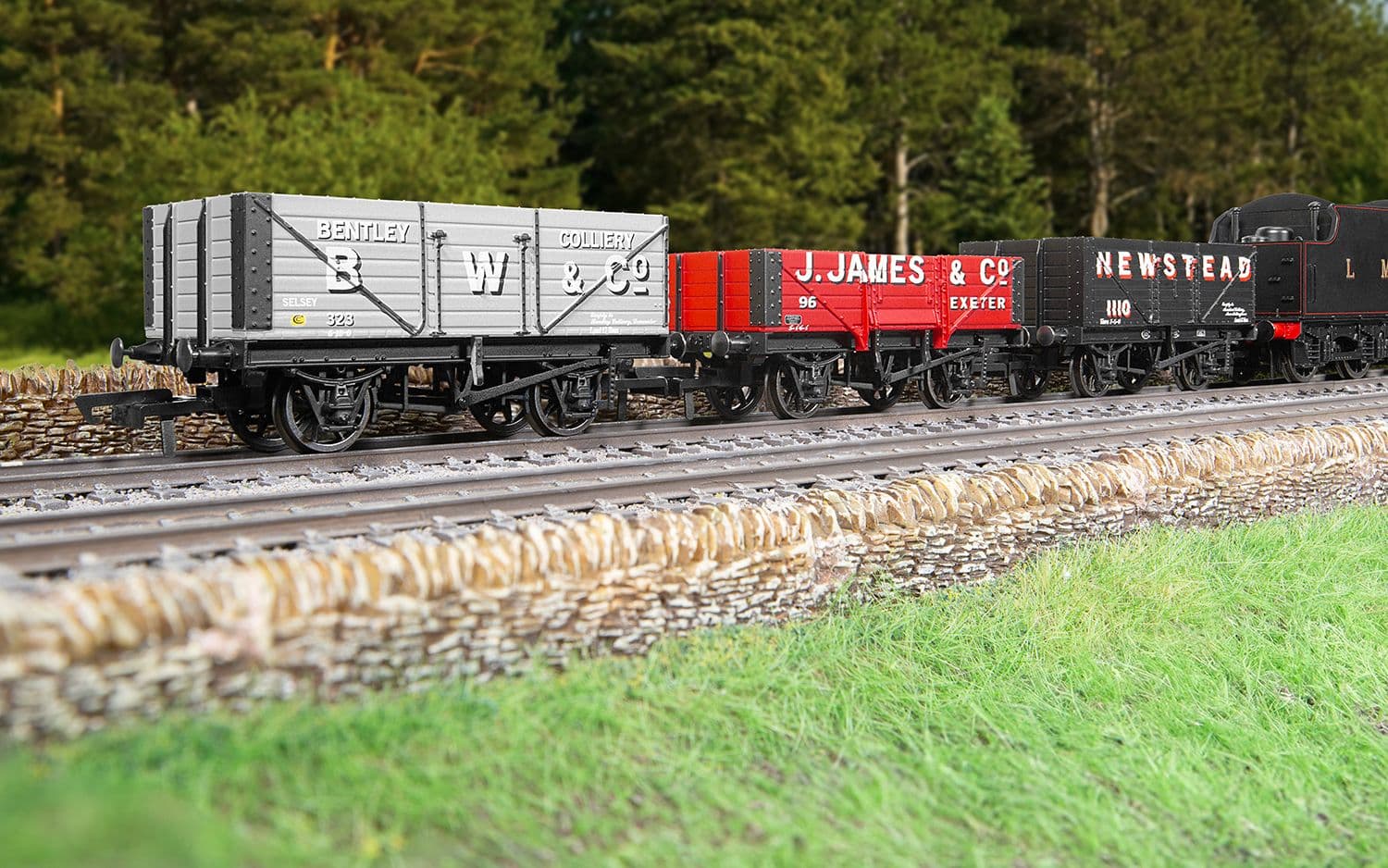 Triple Wagon Pack, B.W &amp; Co, J. James &amp; Co. &amp; Newstead Colliery - Era 3