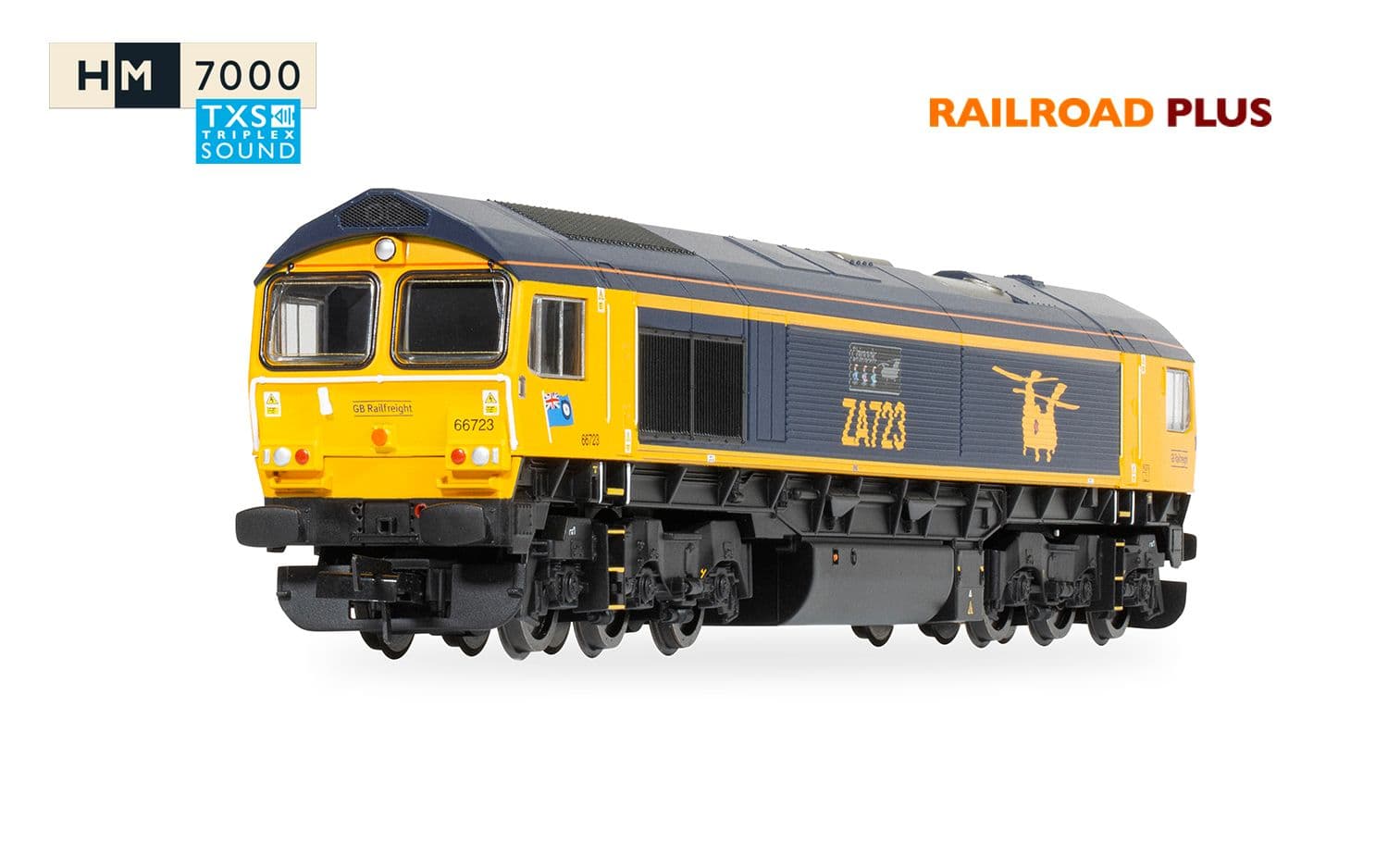 RailRoad Plus: GBRf - Class 66 - 66723 'Chinook' (DCC Sound Fitted)