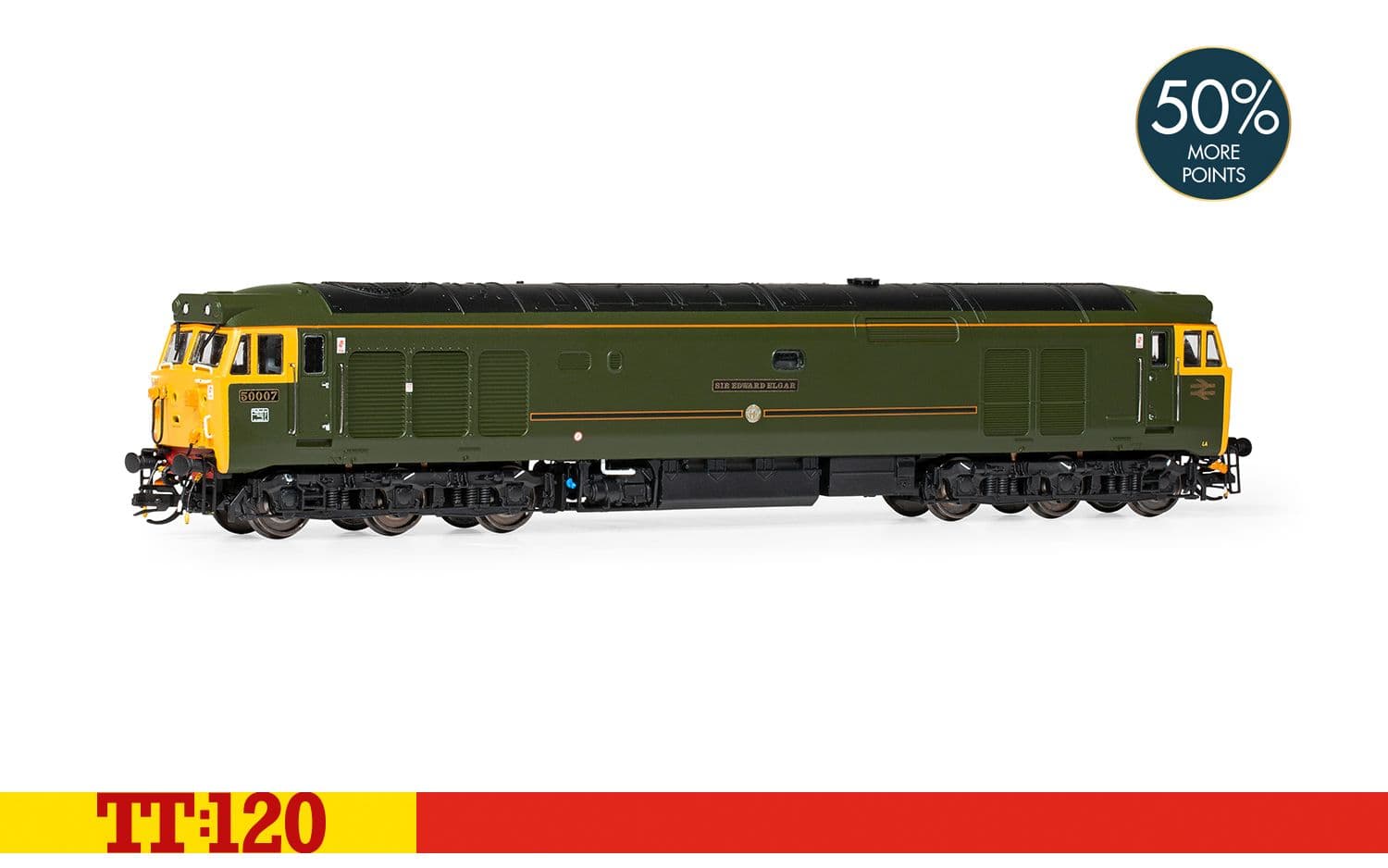 BR, Class 50, Co-Co, 50007, 'Sir Edward Elgar' - Era 8