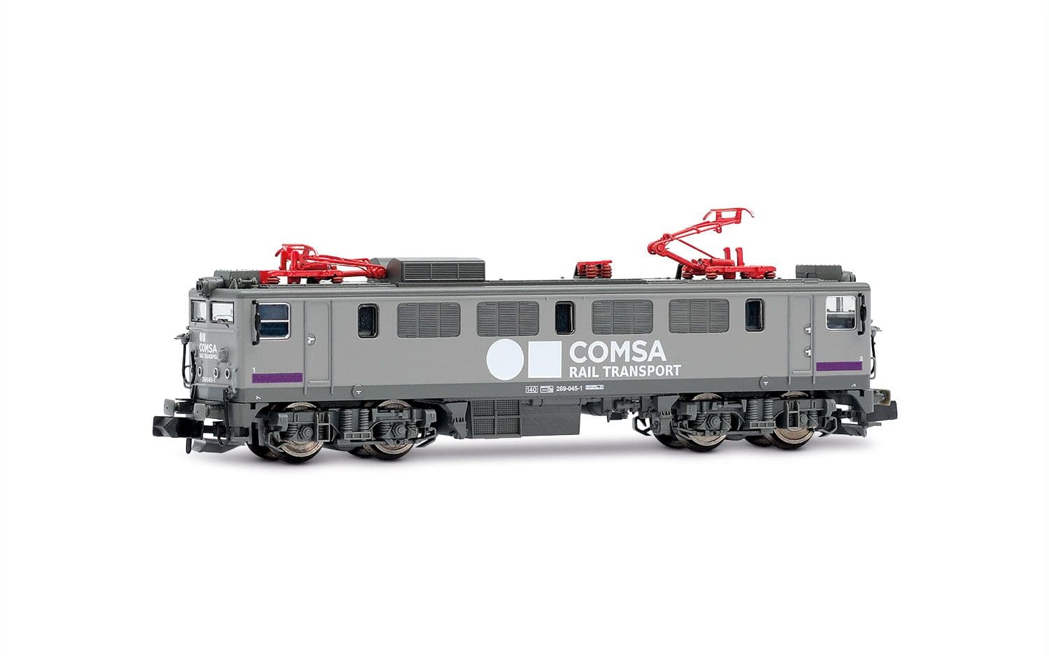 COMSA, locomotora eléctrica 269, decoración gris, con decoder de sonido multiprotocolo