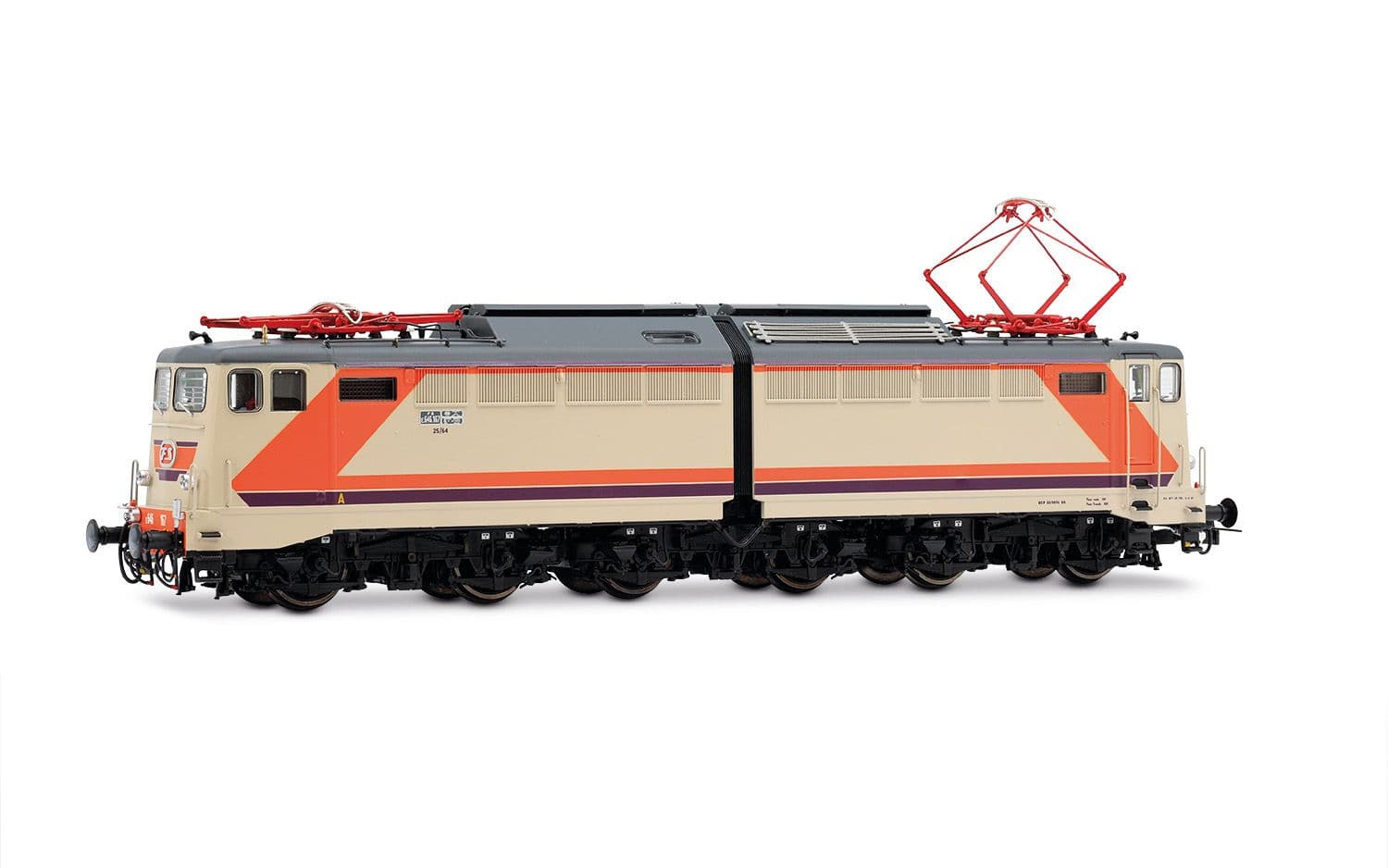 FS, electric locomotive E.646, 2nd series, "Navetta" MDVC livery and dark grey roof, period IVb