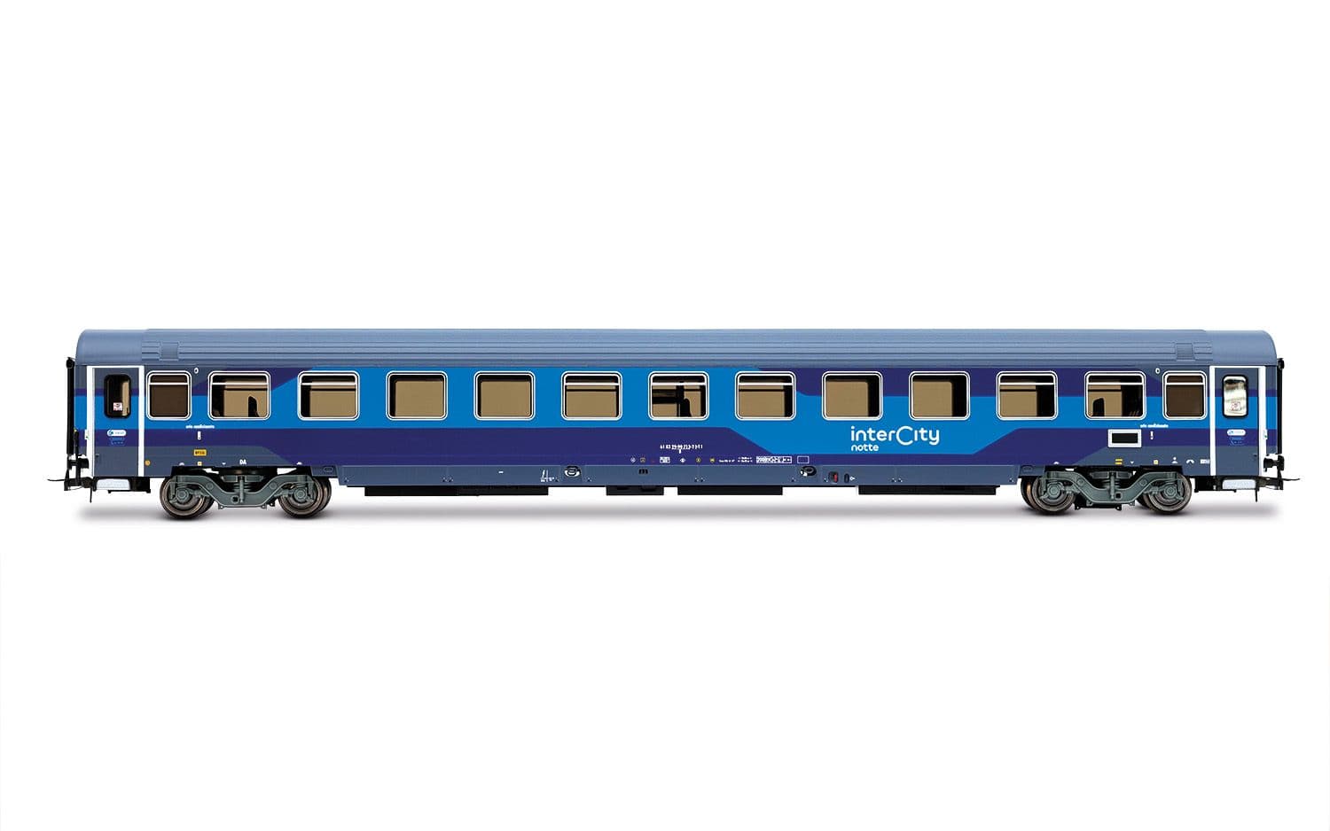 FS, 2-unit set of Z1 coches rebuilt, new Intercity Notte livery, ep. VI