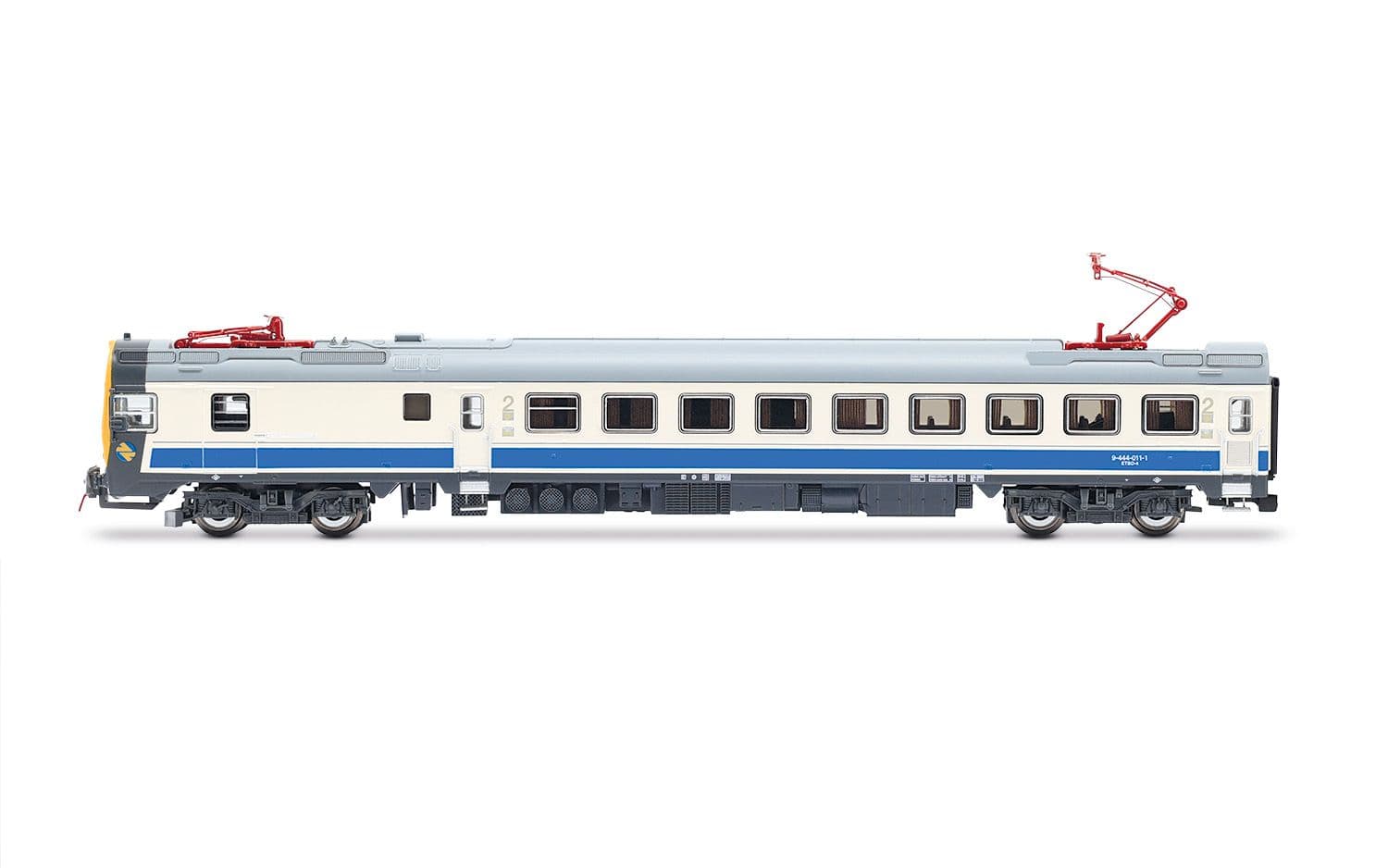 RENFE, coffret de 3 unités EMU classe 444, numéro d'immatriculation 444-011, livrée bleue/blanche, ép. V, avec décodeur sonore