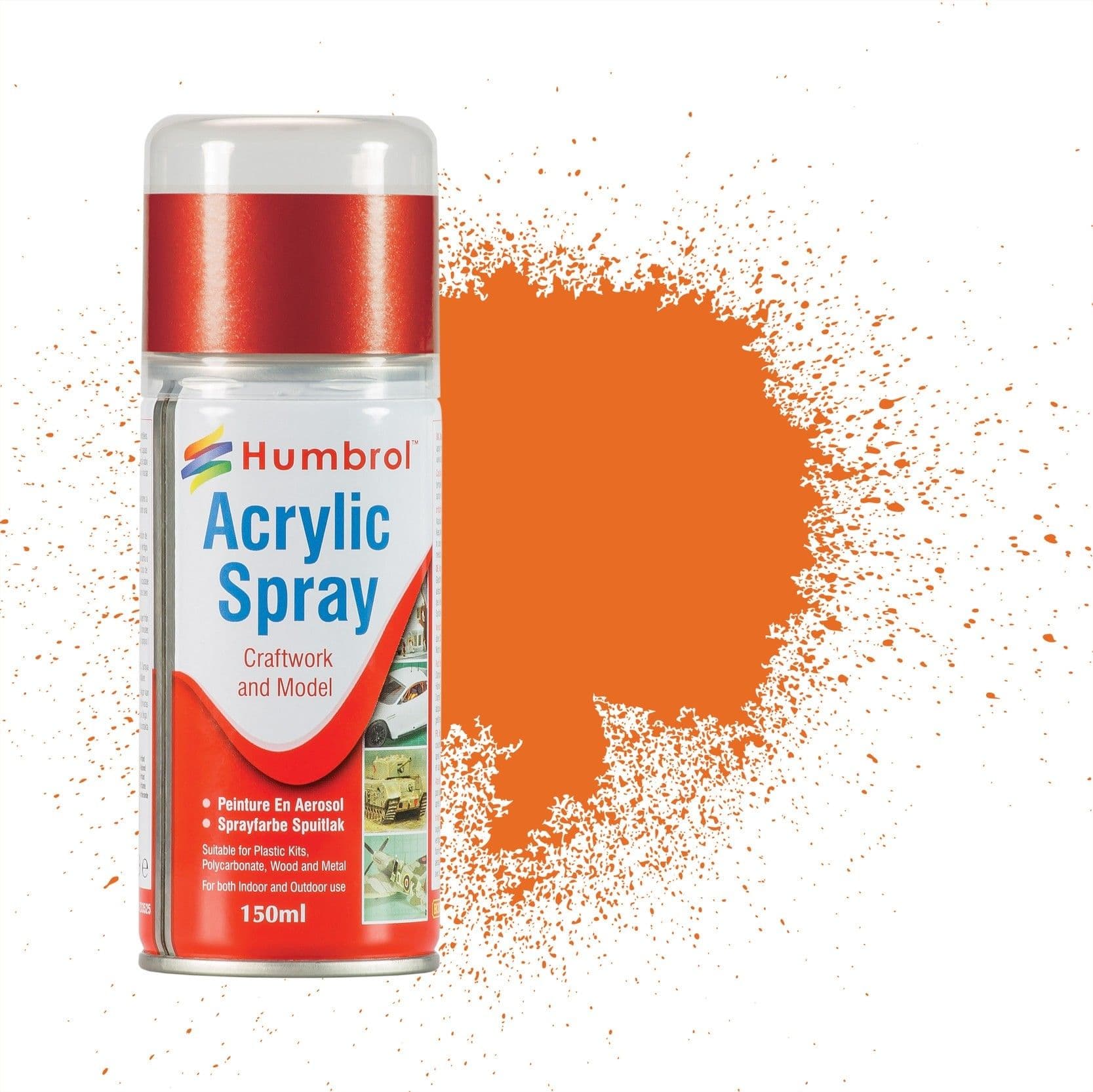 Acrylic Spray: 18 - Orange - Gloss - (150ml)