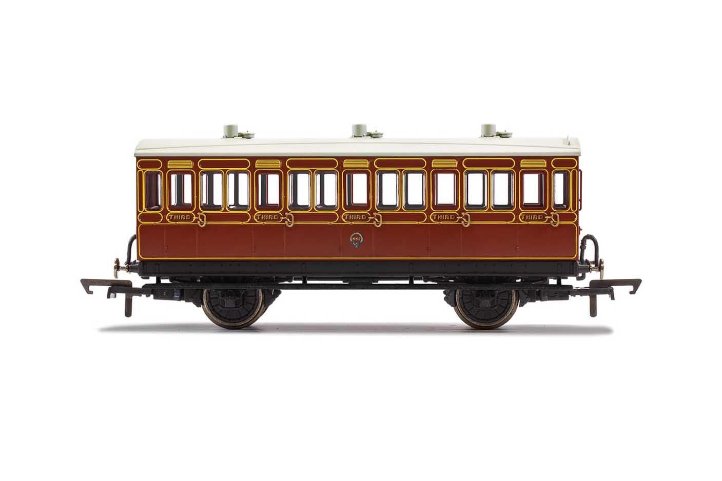 LB&amp;SCR, 4 Wheel Coach, 3rd Class, 882 - Era 2