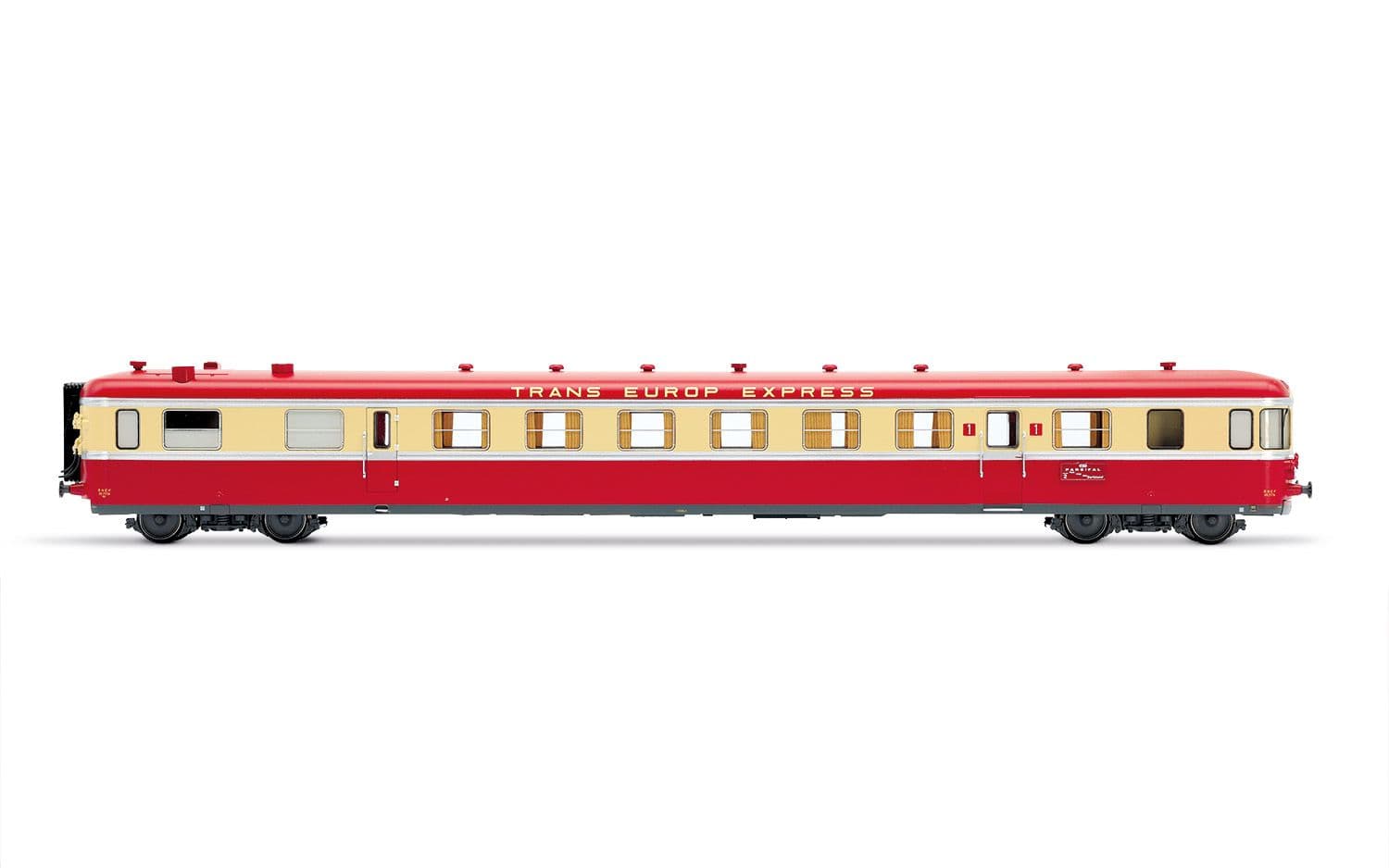 SNCF, autorail diesel RGP I avec remorque, livrée TEE rouge/beige, ép. III, avec décodeur sonore