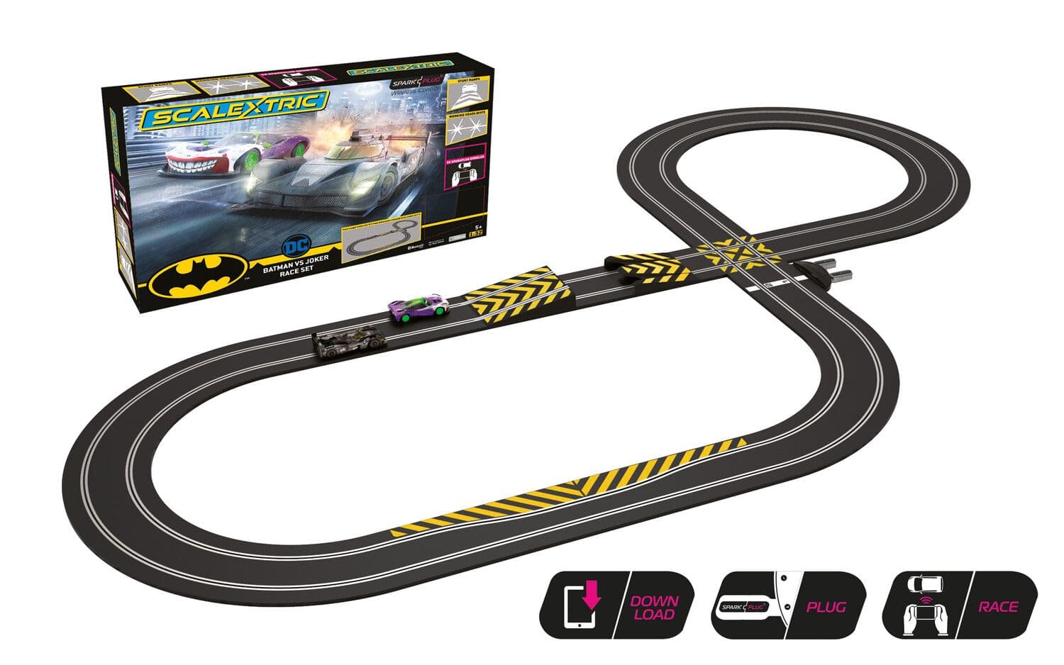 Scalextric Spark Plug - Batman vs Joker Race Set
