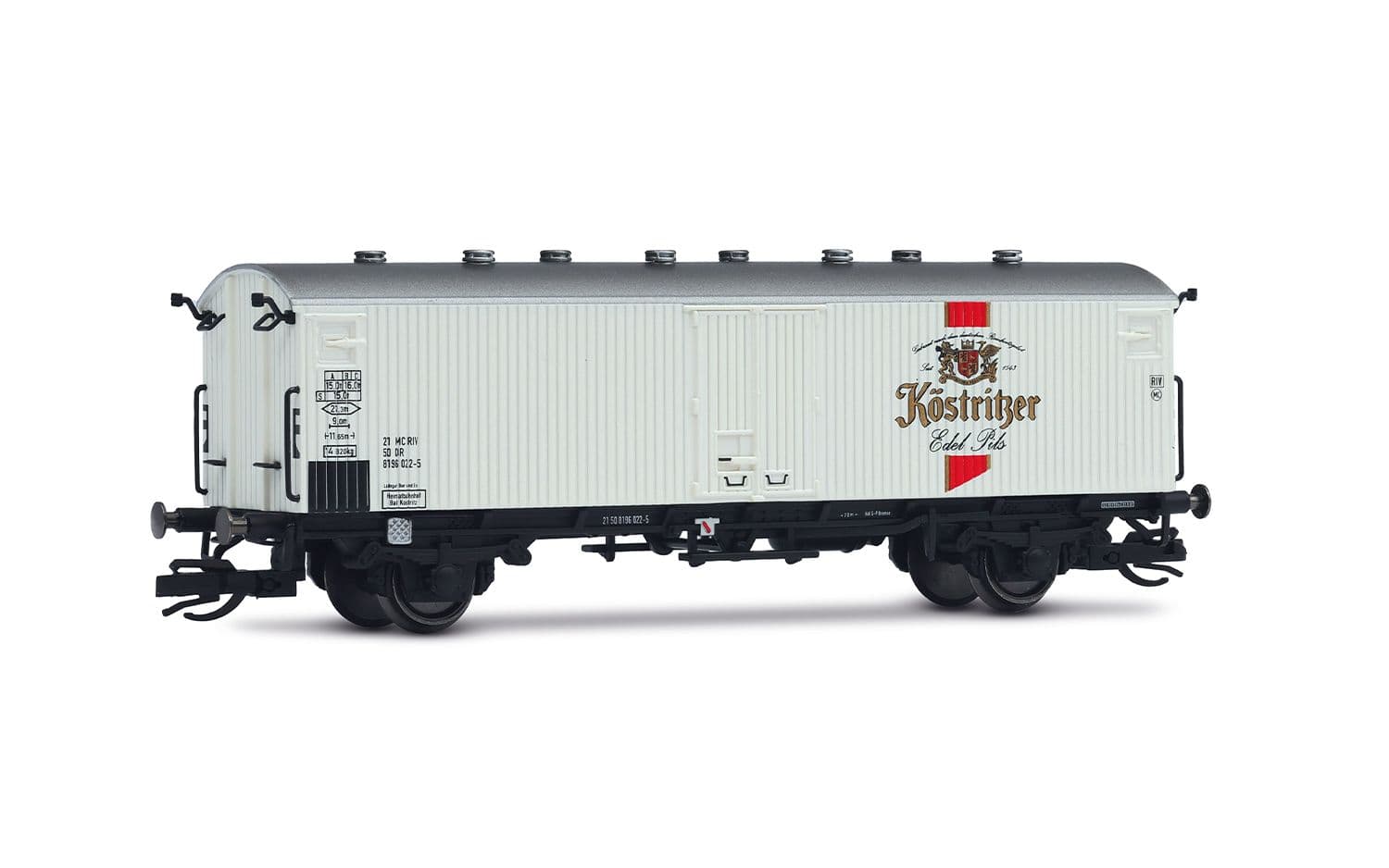 DR, 2-unit set of refrigerated wagons, "Köstritzer Bier", ep. IV