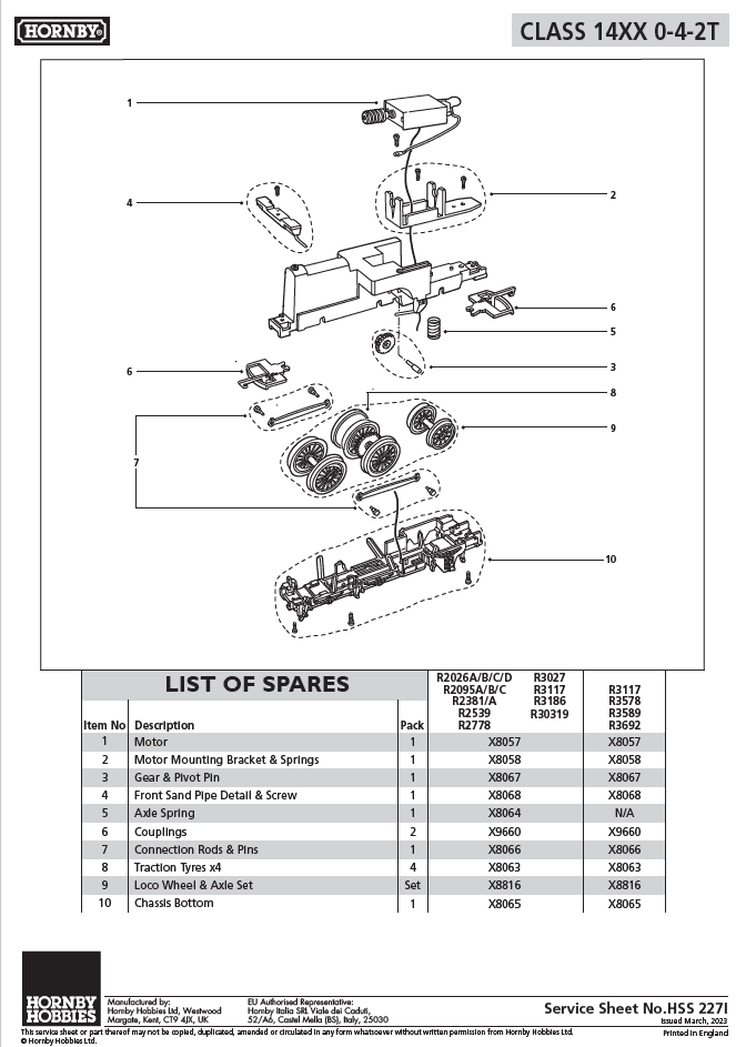 Coupling Rods, CONN RODS &amp; PINS COMP SET R2026