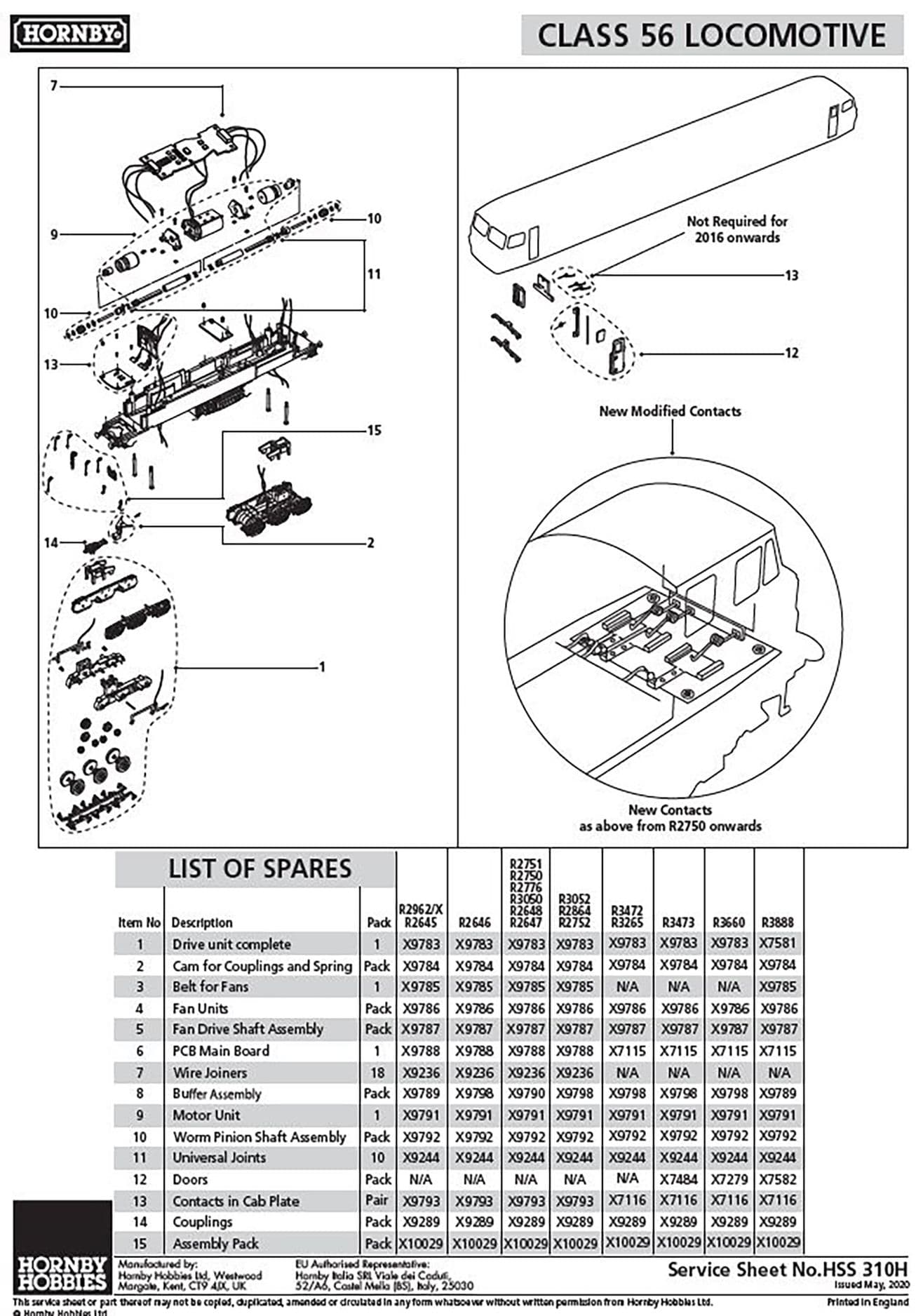 Sprung Buffer Assembly 4 pack