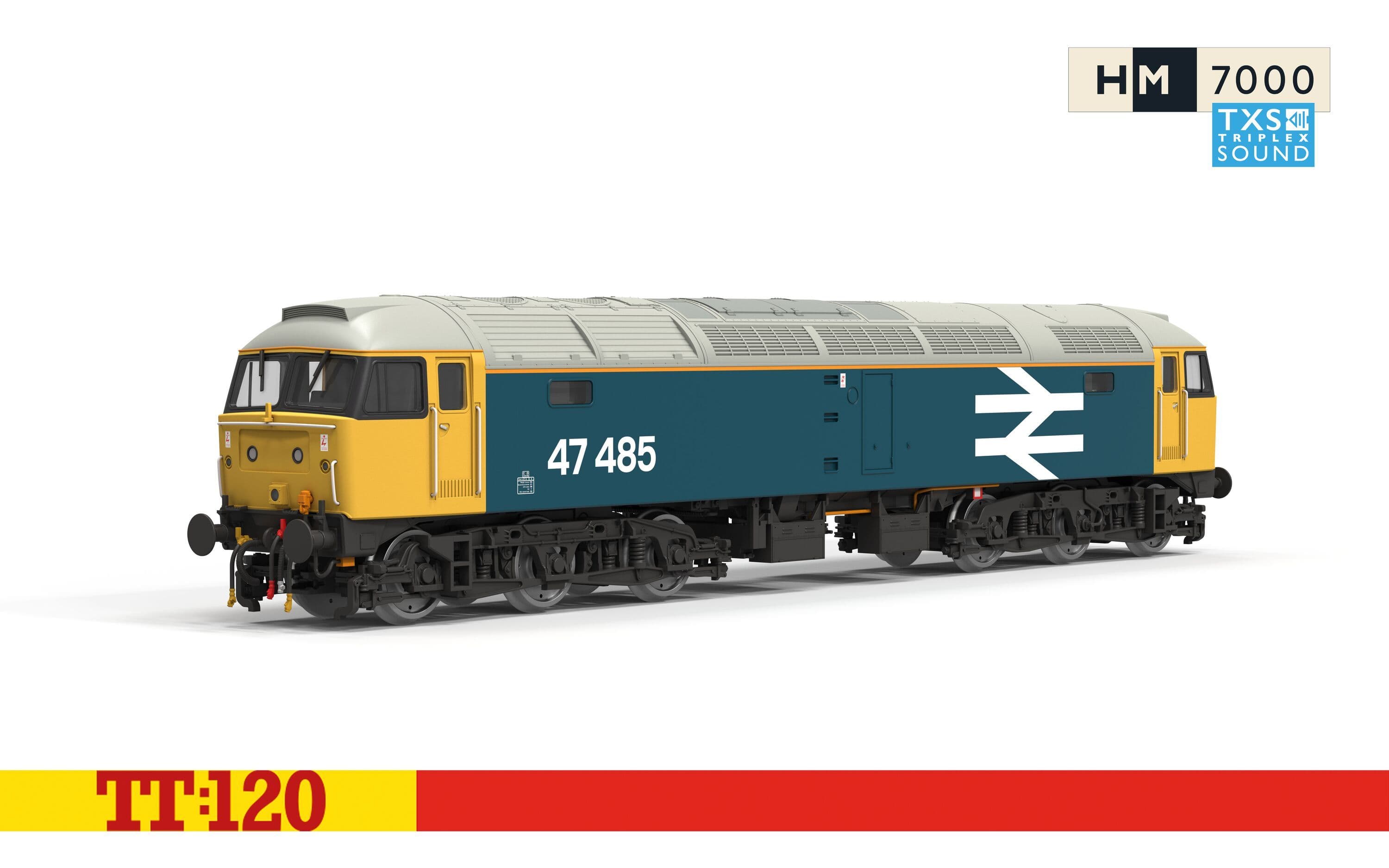 BR - Large Logo Blue - Class 47 - 47485 (DCC Sound Fitted)