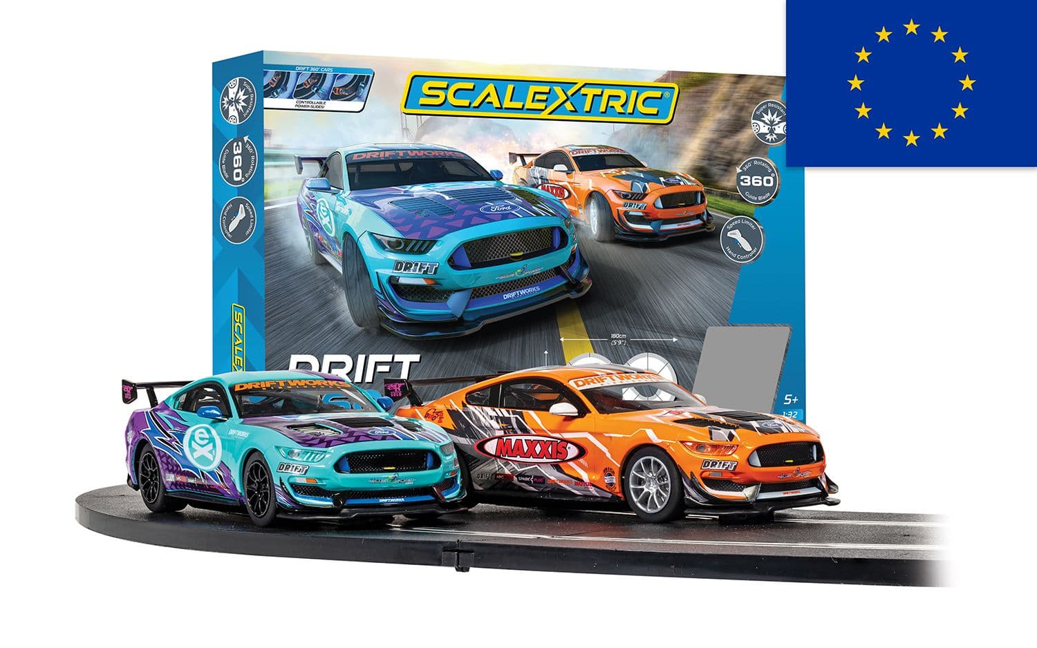 Scalextric Drift 360 Race Set (EU Plug)