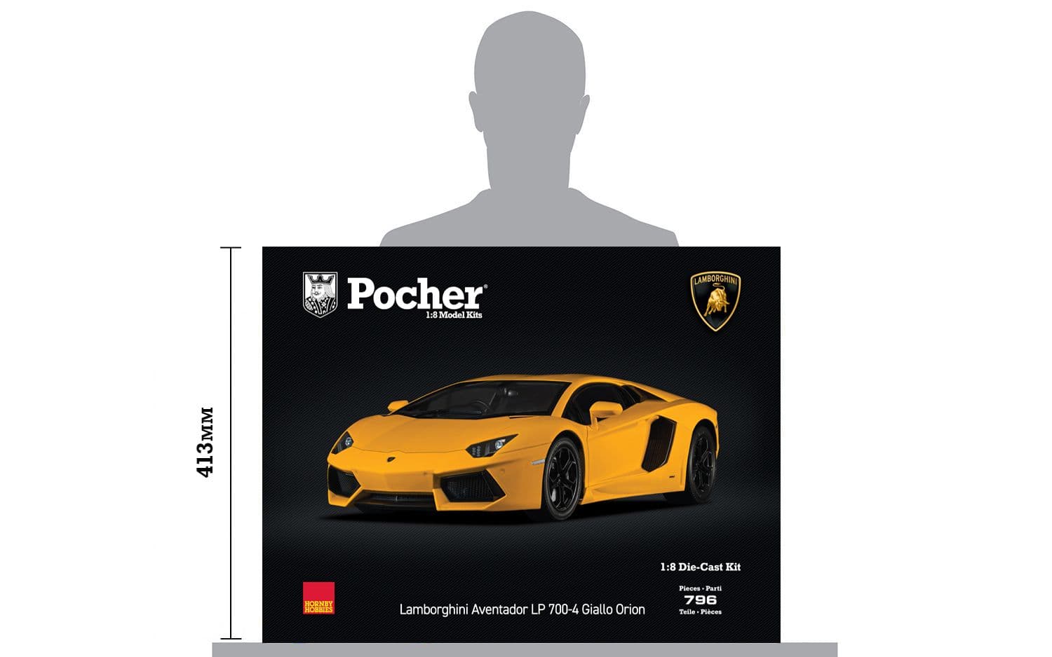 Lamborghini Aventador LP 700-4 Giallo Orion - 1:8 Scale Kit