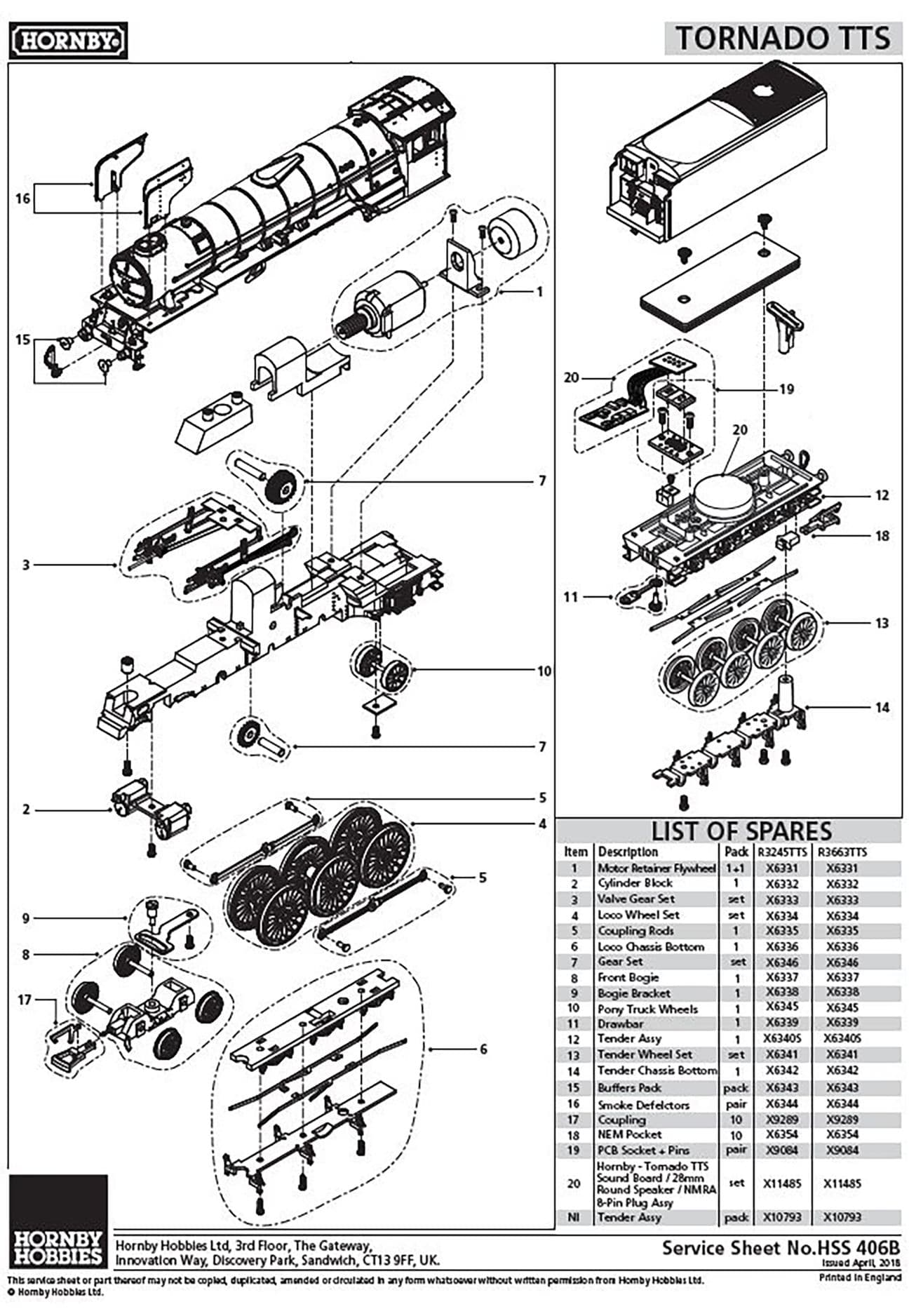 Coupling Rods, Tornado Coupling Rods (R3059)