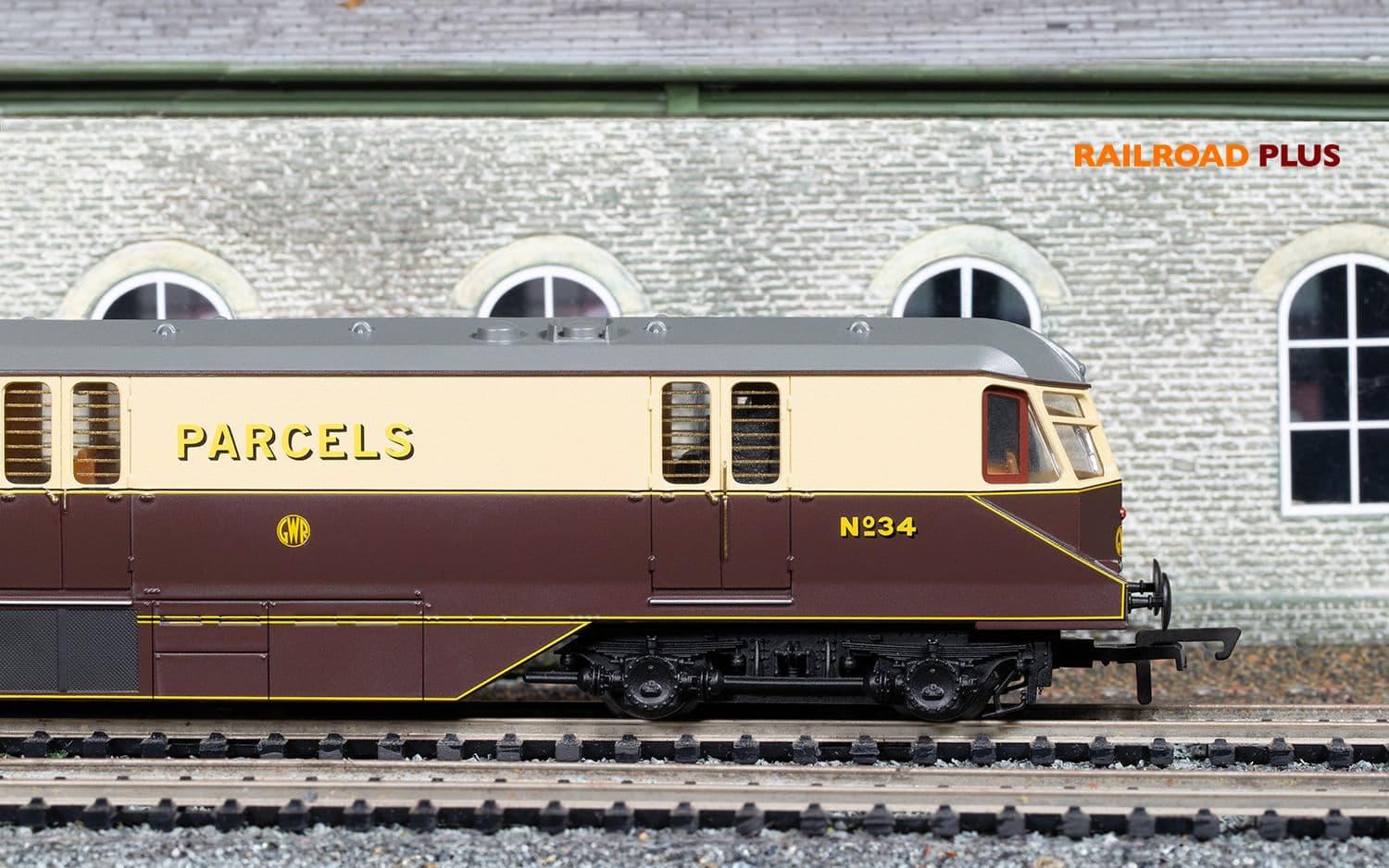 RailRoad Plus GWR, Bo-Bo, No. 34 Parcels Car - Era 3
