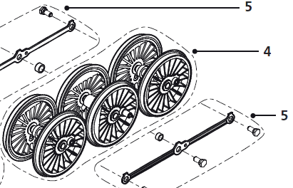 Loco wheel set, Tornado Locomotive Wheel Set (R3060)