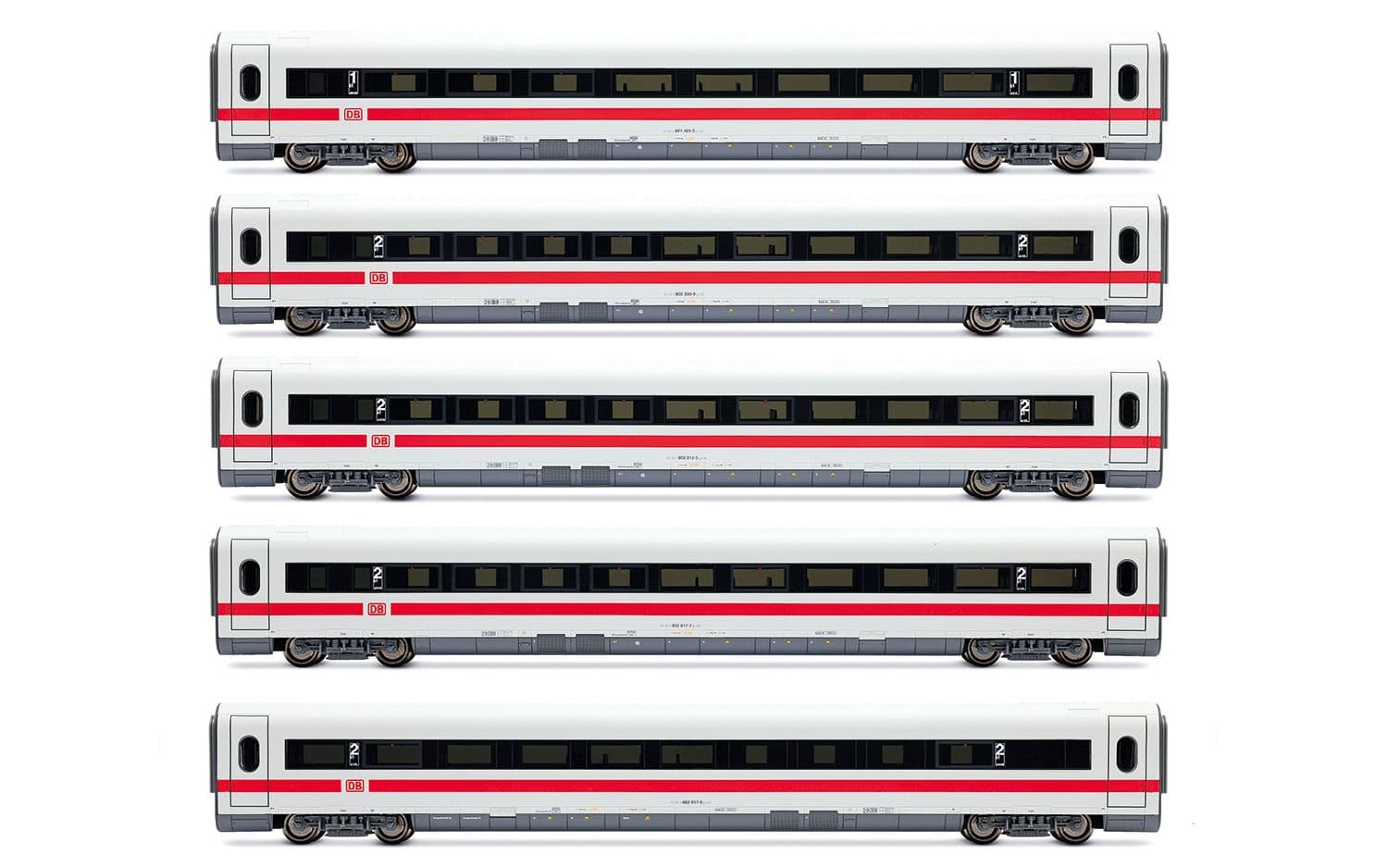 DB AG, 5-tlg. Set Zwischenwagen für ICE-1 HL1752 (2 x 1. Klasse + 3 x 2. Klasse), „Interlaken“