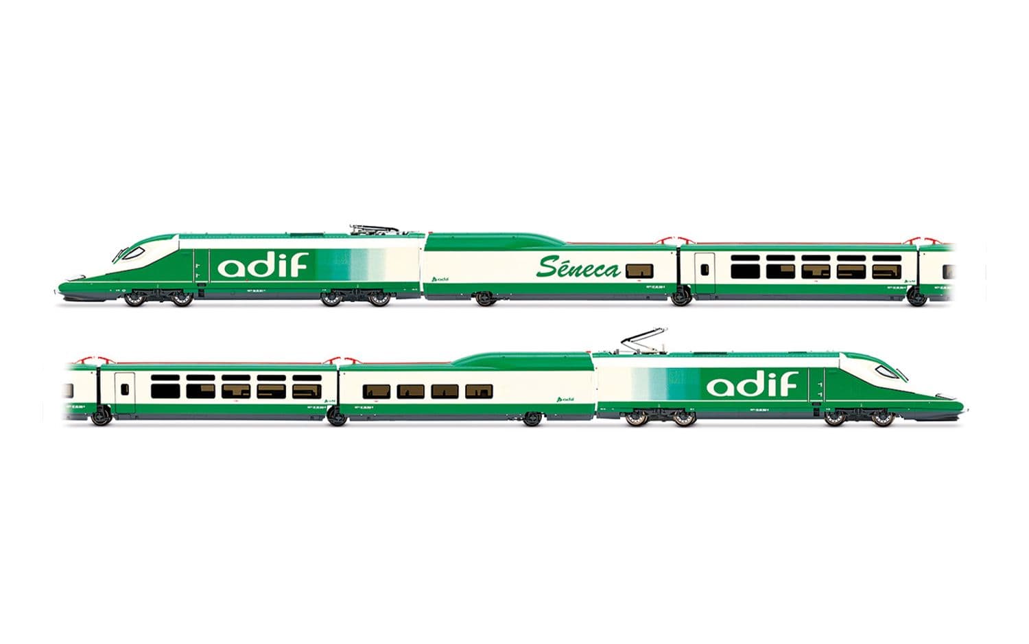 ADIF, Auscultation train A330 "Séneca", white-green livery, ep. VI