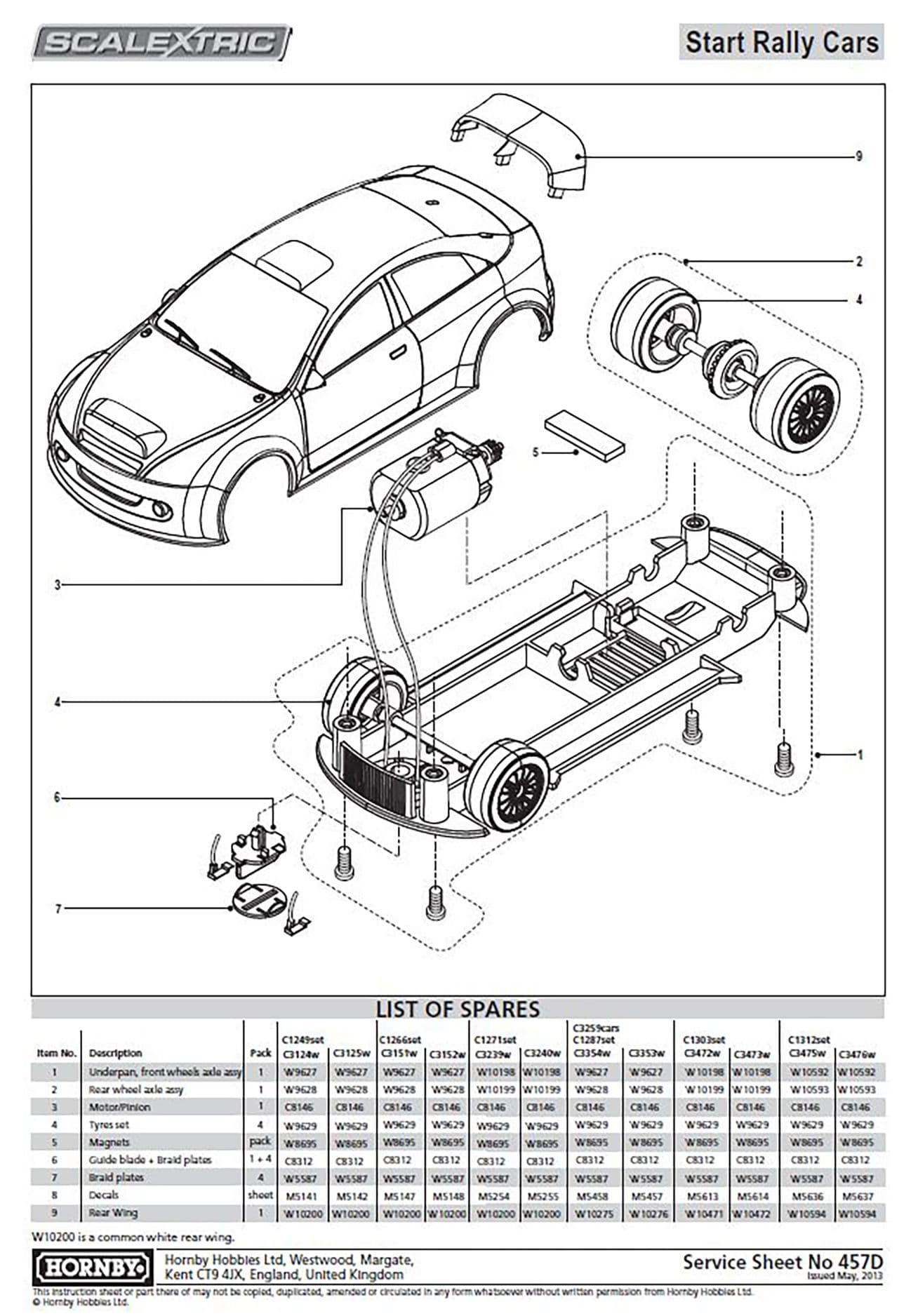 rear axle assy, Start Rally Car Rear Wheel Axle Assembly (C3239)