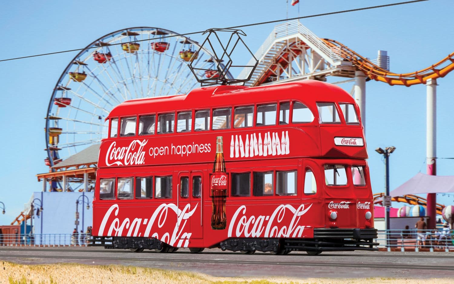 CC43515 Coca Cola Double Decker Tram - Open Happiness