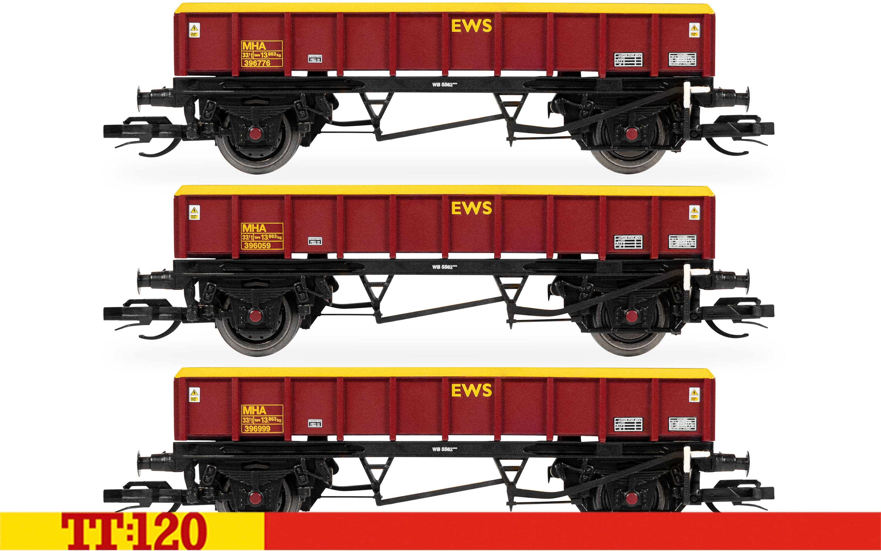 EWS (MHA) 'Coalfish' - Ballast Wagon - Triple pack