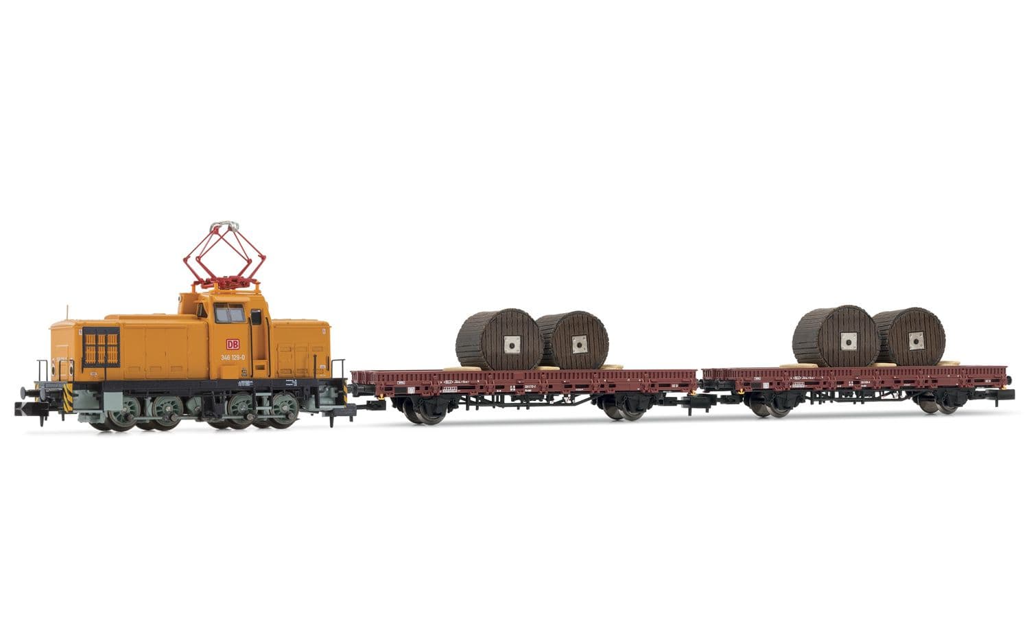 Arnold (N 1: 160), Zug-Set DB AG, Lok Klasse V 60D &amp; Flachwagen 2