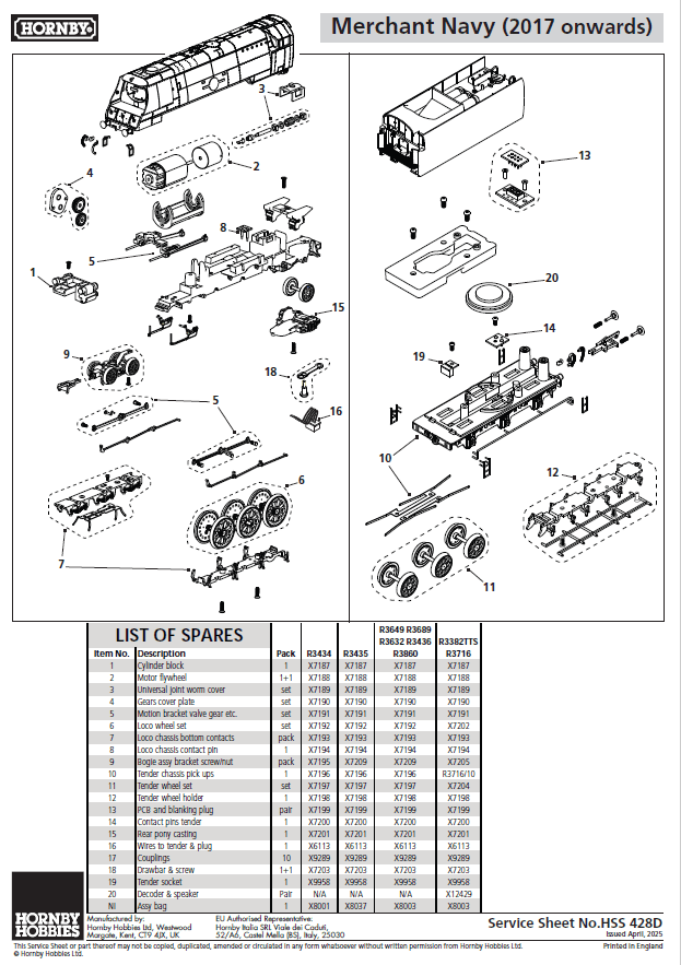 BR, Merchant Navy Class, 4-6-2, 35029 ‘Ellerman Lines’ - Era 4