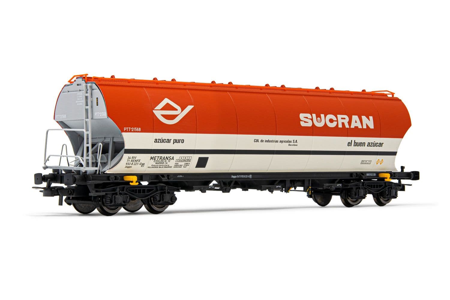 RENFE, Uagpps hopper wagon, "Sucran" livery, period IV