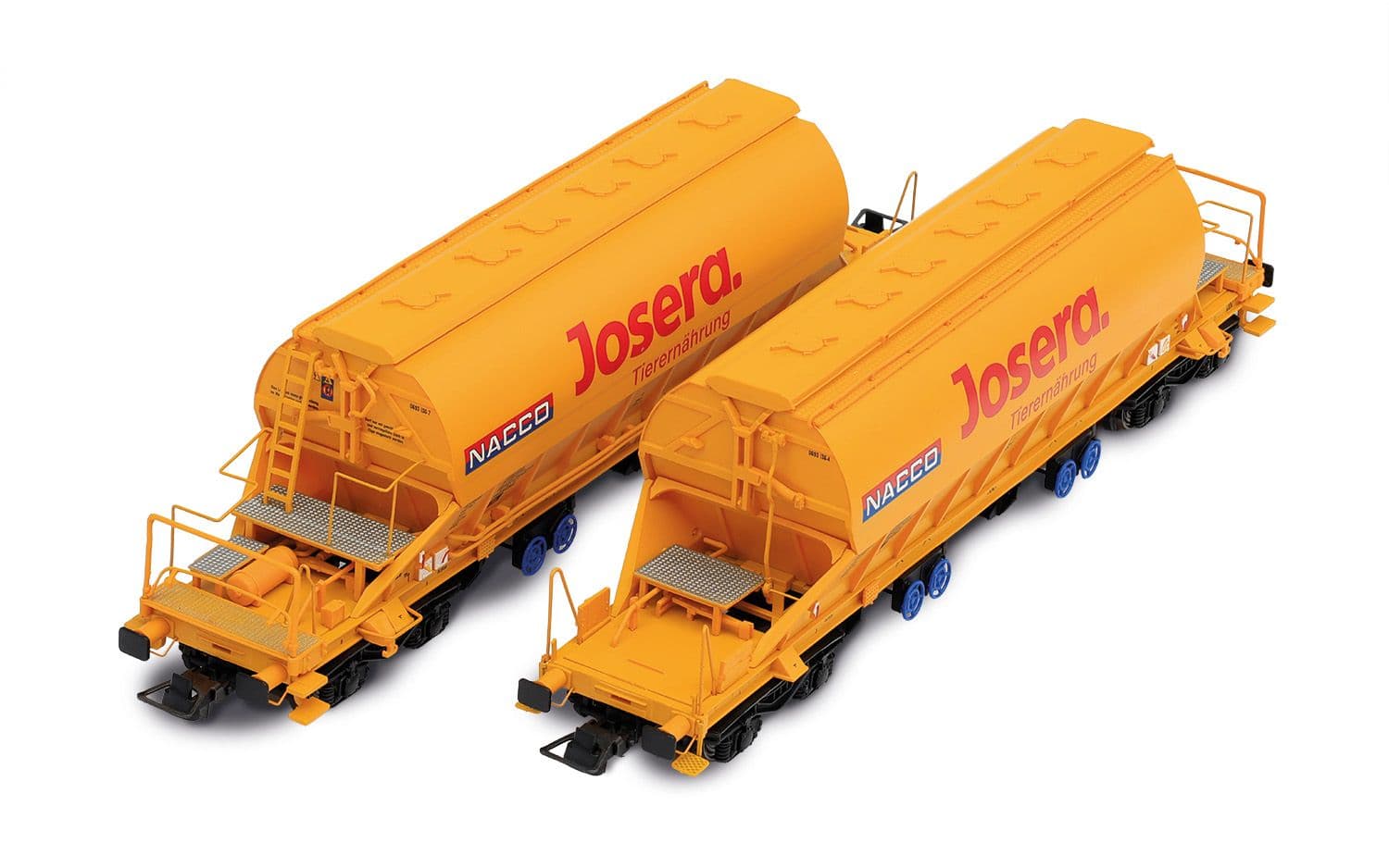 NACCO, 2-unit set of 4-axle hopper wagons Taoos, yellow livery, "Josera", ep. VI