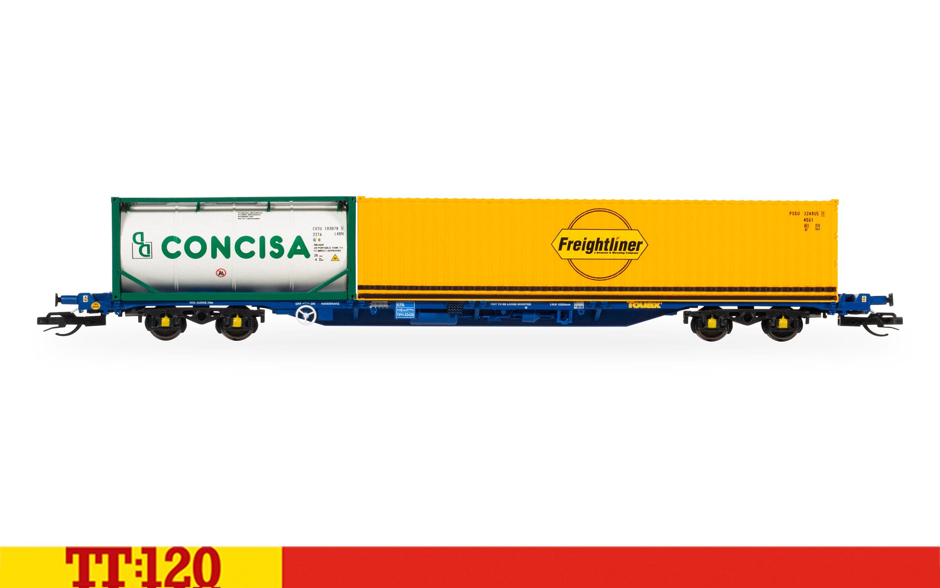 Touax KFA Container Wagon with 1x20 &amp; 1x40 Containers