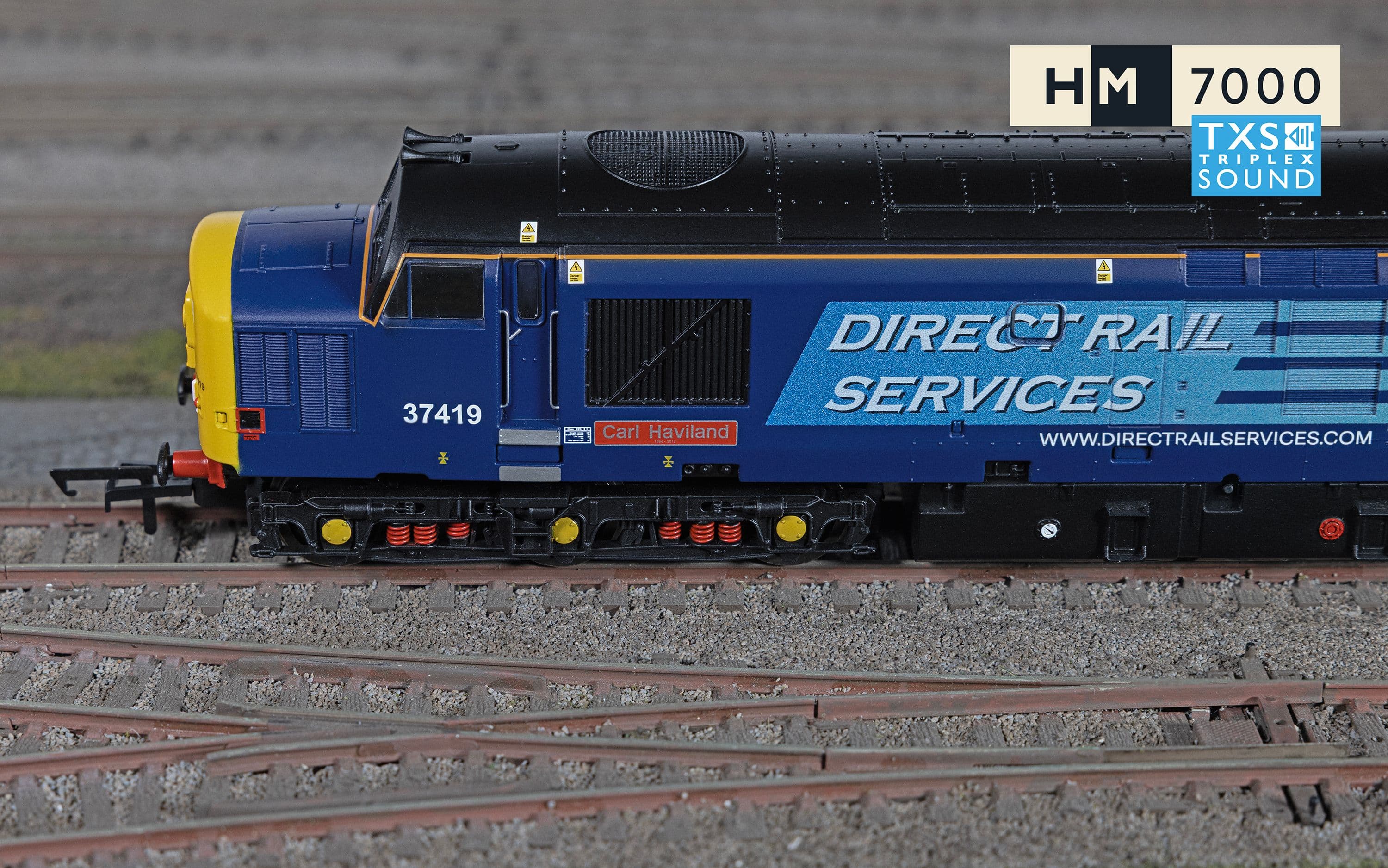 RailRoad - DRS - Class 37 - 'Carl Haviland' 37419 (DCC Sound Fitted)