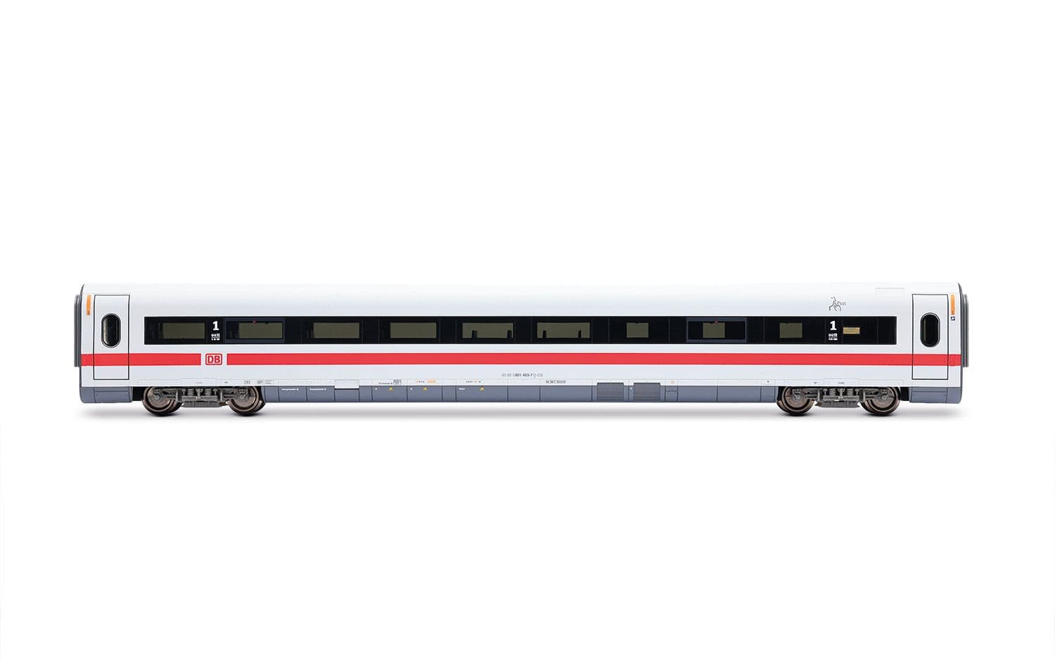DB AG, ICE 1, Tz 155 „Rosenheim“, 5-tlg. Set Zwischenwagen (1 x Speisewagen + 3 x Wagen 2. Klasse + 1 x Wagen 1. Klasse), „Klimaschützer“