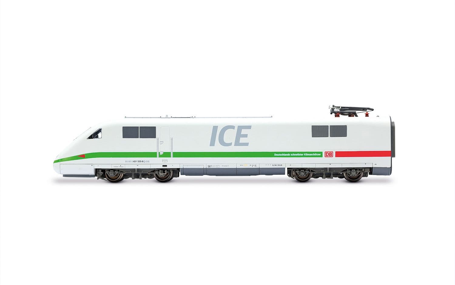 DB AG, ICE 1, Tz 155 „Rosenheim”, 4-tlg. Grundset (Lok, Dummy, je ein Wagen 1. + 2. Klasse), „Klimaschützer”