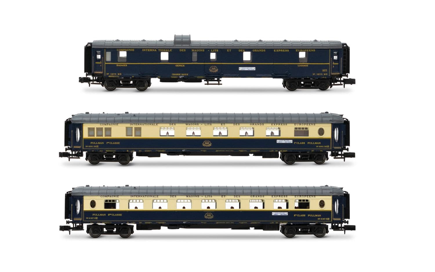 CIWL, coffret de 3 unités « Edelweiss Pullman Express », set 2/2 (DD3, VPC Flèche d'Or + VP Étoile du Nord), ép. II