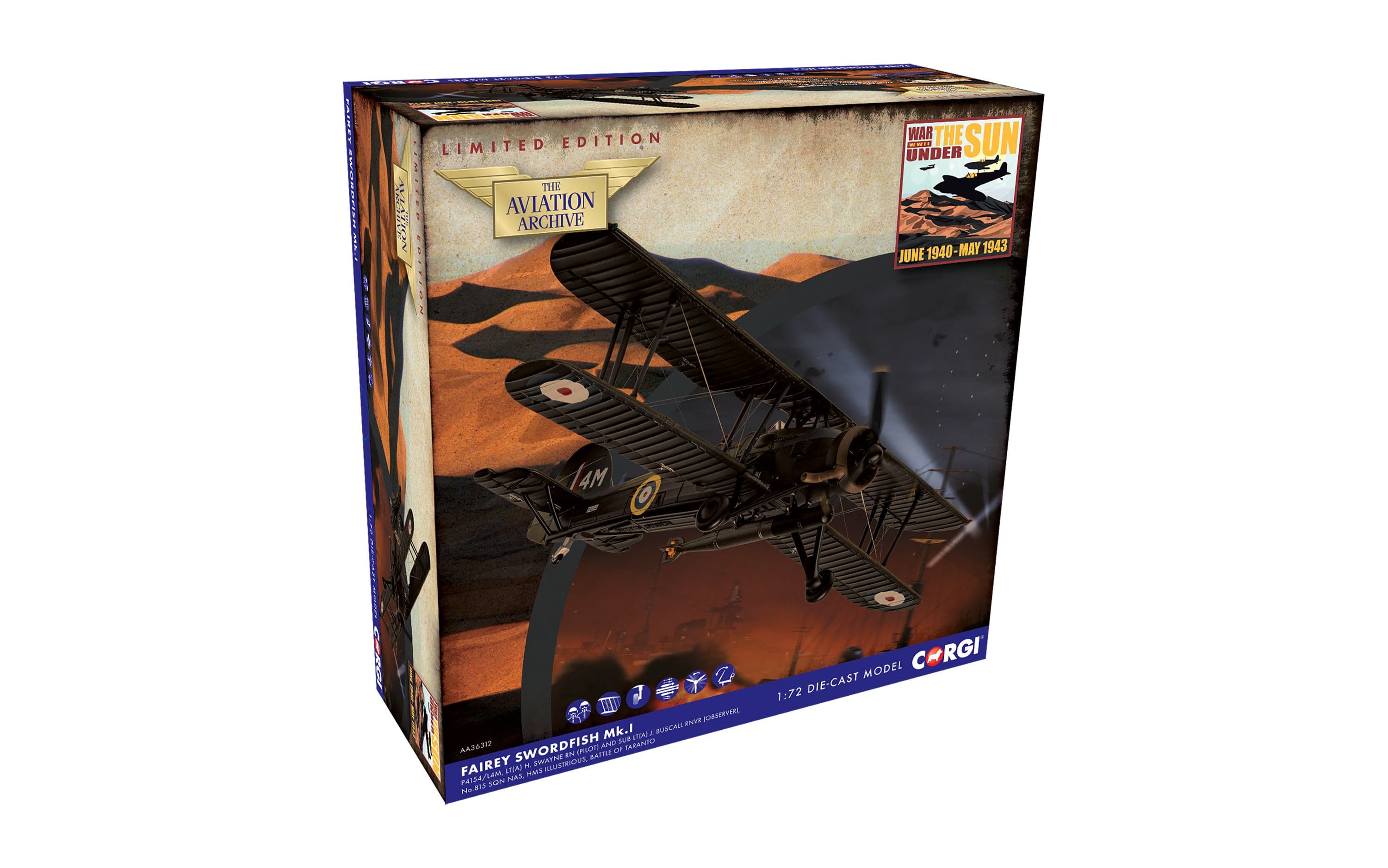 Fairey Swordfish Mk.I P4154/L4M, Lt(A) H. Swayne RN (Pilot) and Sub Lt(A) J. Buscall RNVR (Observer)