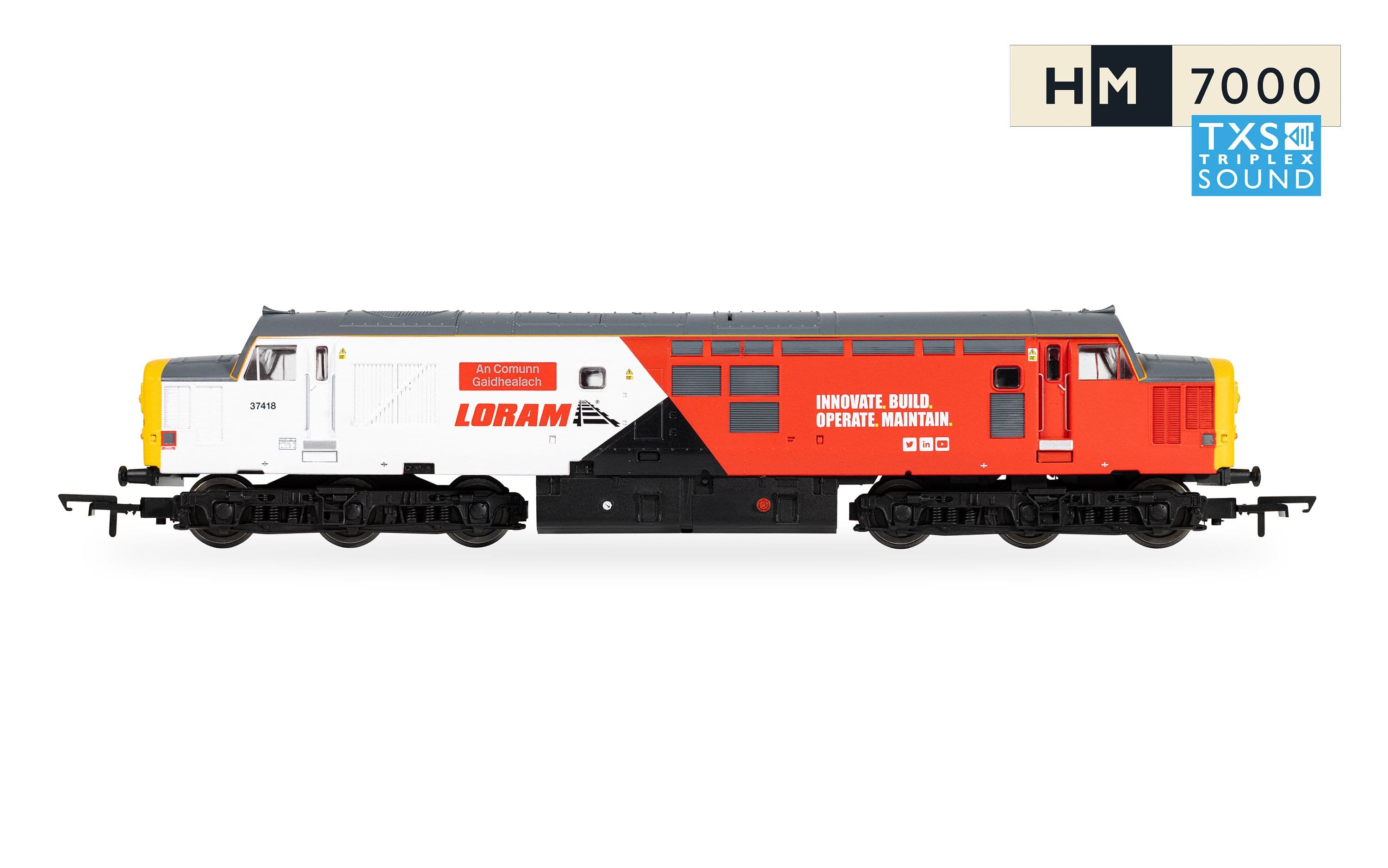 RailRoad - Loram - Class 37 - 'An Comunn Gaidhealach' 37418 (DCC Sound Fitted)