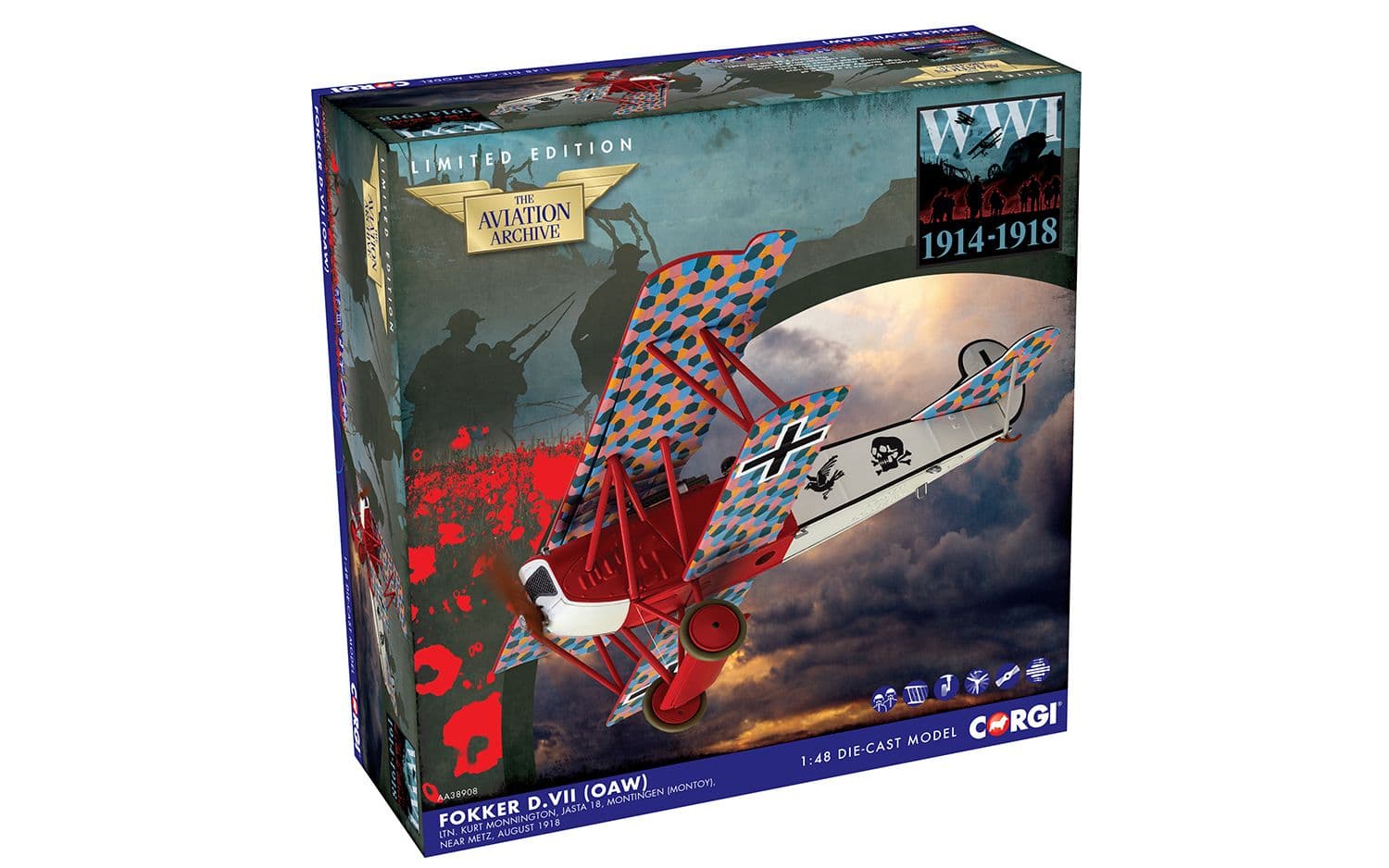 Fokker D.VII (OAW) Biplane – Jasta 18 - Ltn. Kurt Monnington