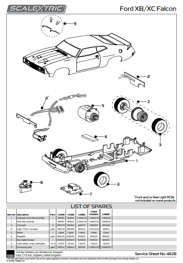 Tyre pack, Ford Falcon Tyre Pack (C3303)
