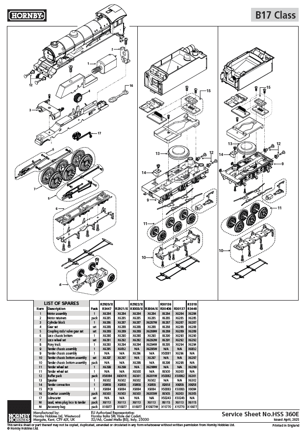 BR, Class B17/5, 4-6-0, 61670 'City of London' - Era 4