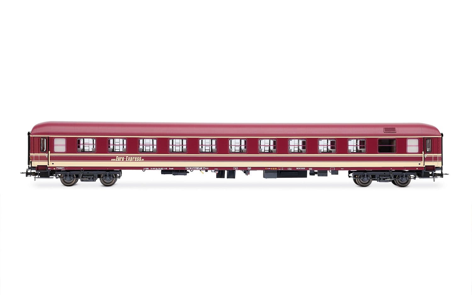 Euro-Express, set di 3 carrozze cuccette, composto da 1 x Bcm243 + 1 x Bcm246 + 1 x Bvcmz, livrea viola, ep. V-VI