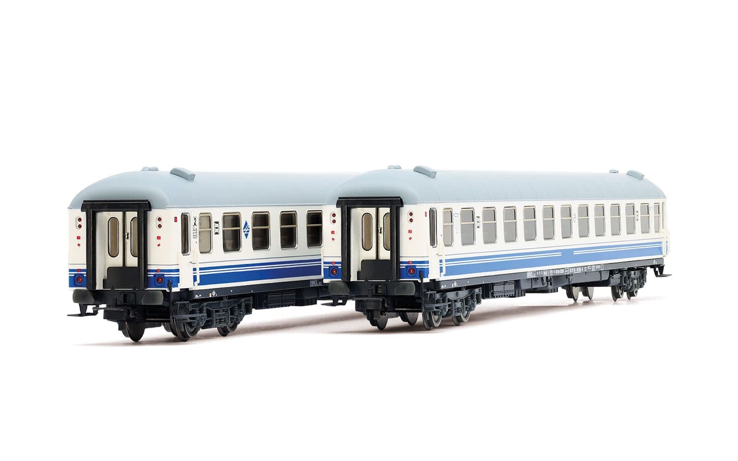 RENFE, set de 2 coches «Estrella Rías Bajas», Bc10x-12600 literas, decoración «Largo Recorrido»