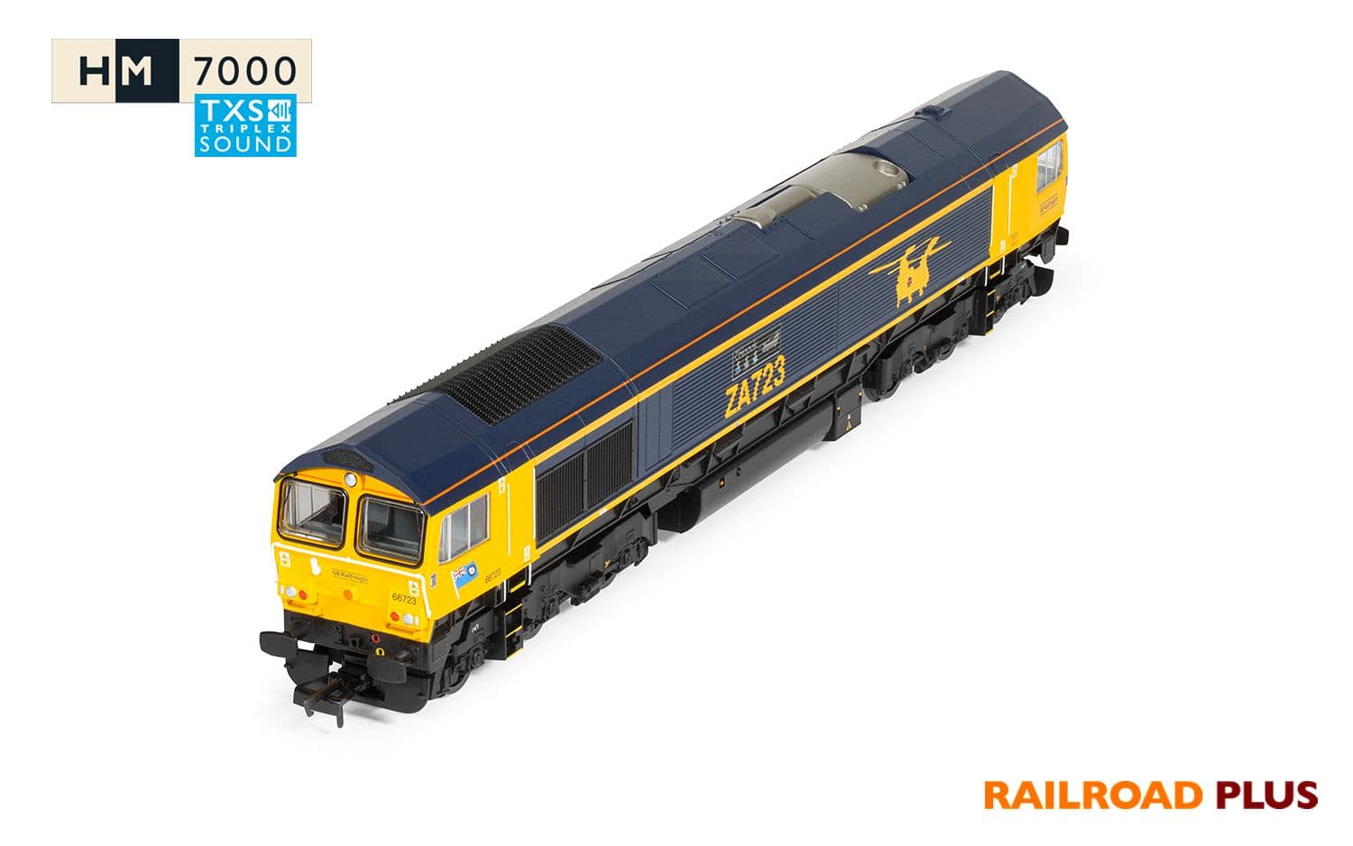 RailRoad Plus: GBRf - Class 66 - 66723 'Chinook' (DCC Sound Fitted)