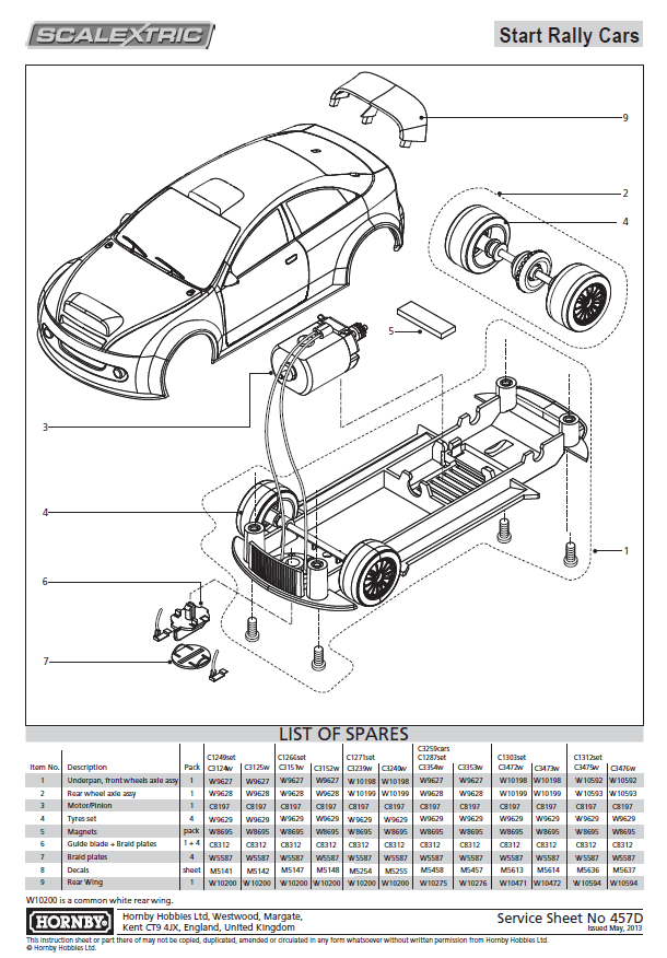 rear axle assy, Start Rally Car Rear Wheel Axle Assembly (C3239)